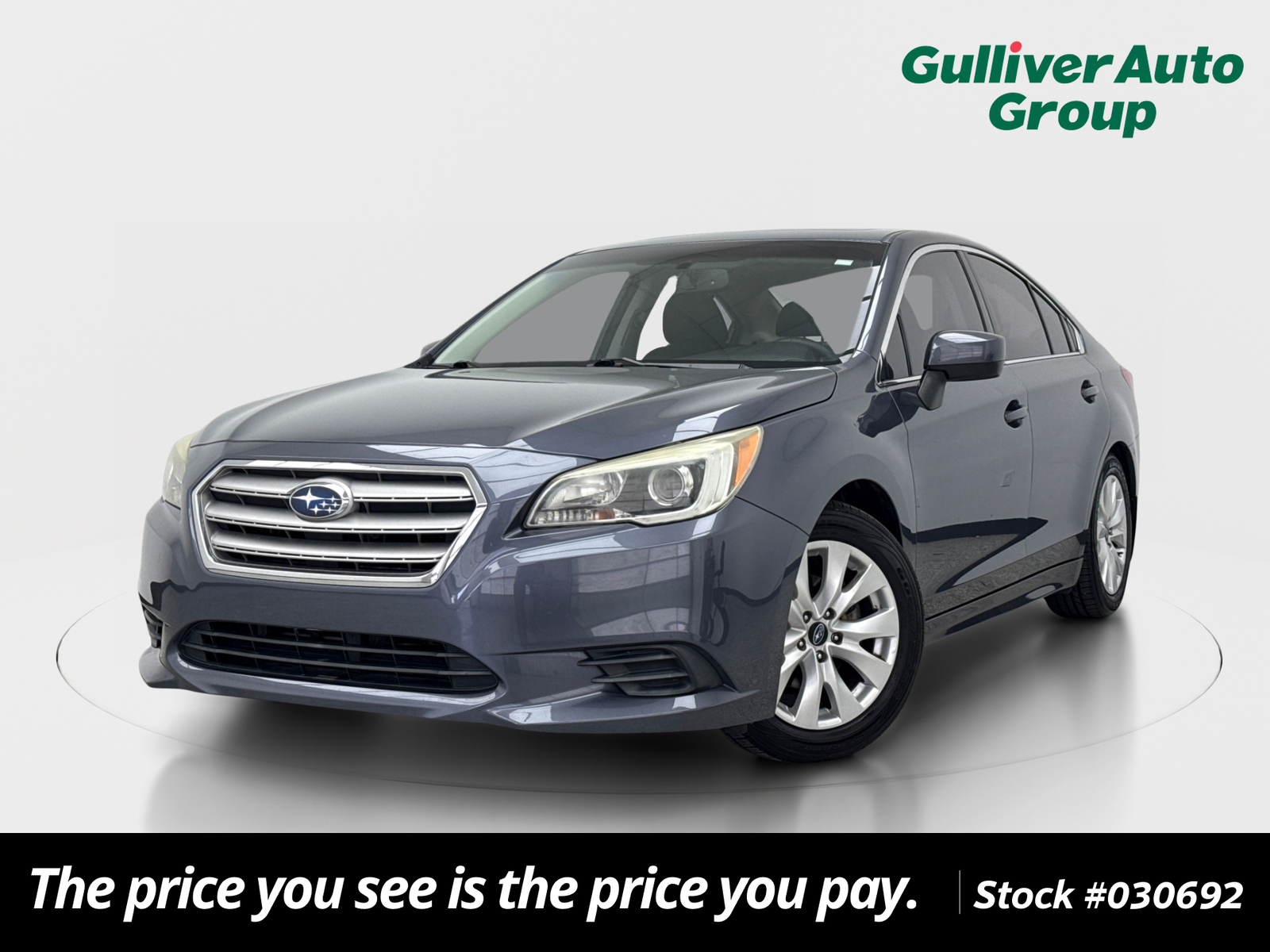 Carbide Gray Metallic 2016 Subaru Legacy 2.5i Premium AWD Sedan All-Wheel Drive Continuously Variable Transmission