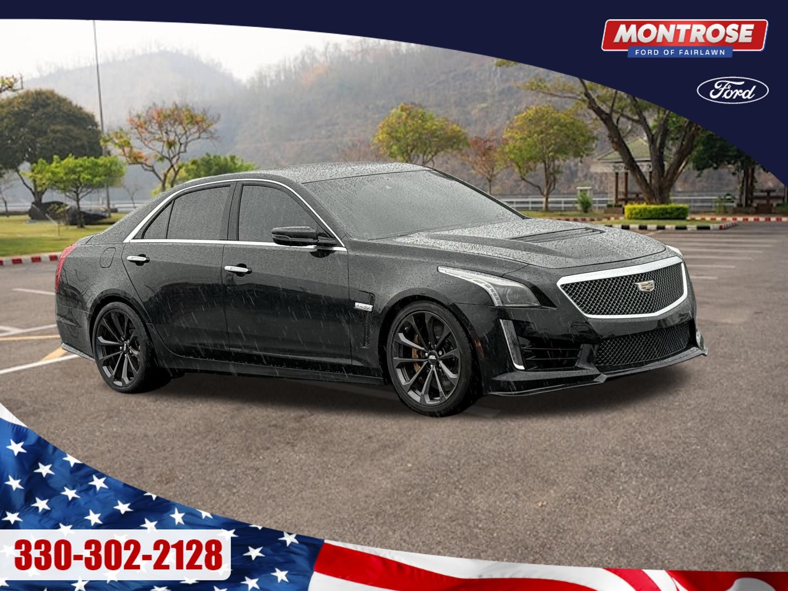 Black Metallic 2016 Cadillac CTS-V RWD Sedan Rear-Wheel Drive 8-Speed Automatic