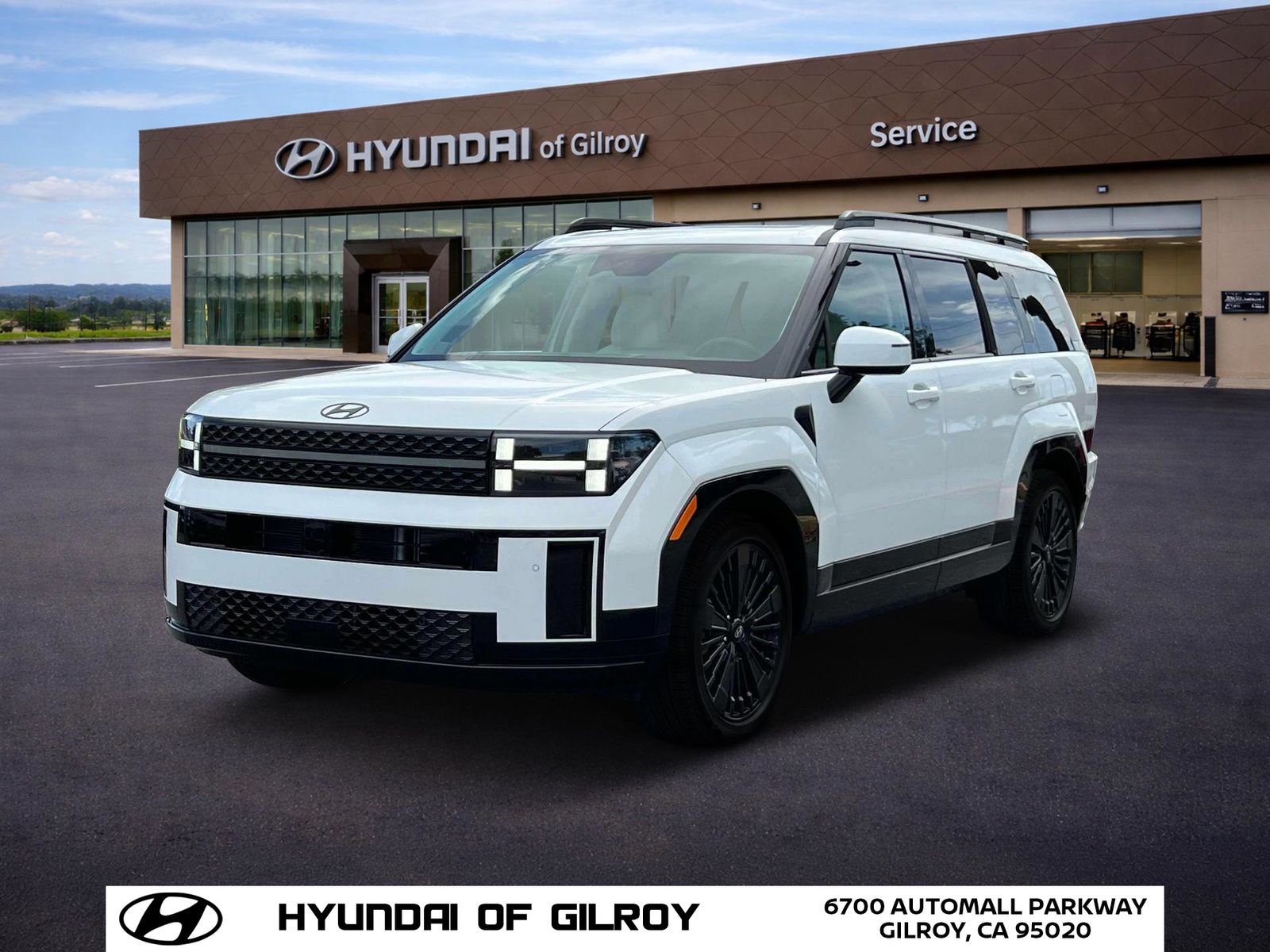 Serenity White 2025 Hyundai Santa Fe Hybrid Calligraphy AWD SUV / Crossover All-Wheel Drive 6-Speed Automatic