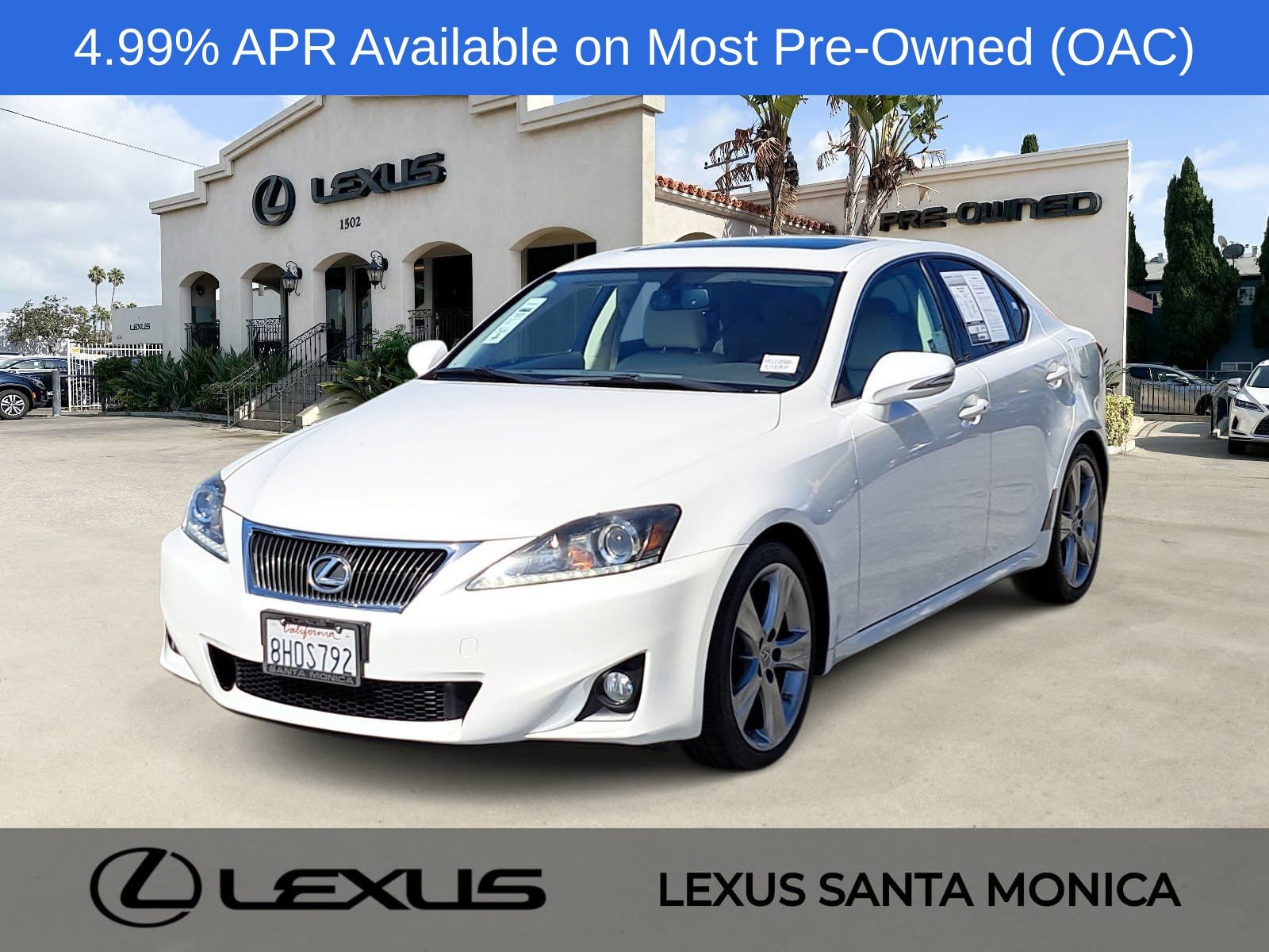 Starfire Pearl 2013 Lexus IS Sedan Rear-Wheel Drive 6-Speed Automatic