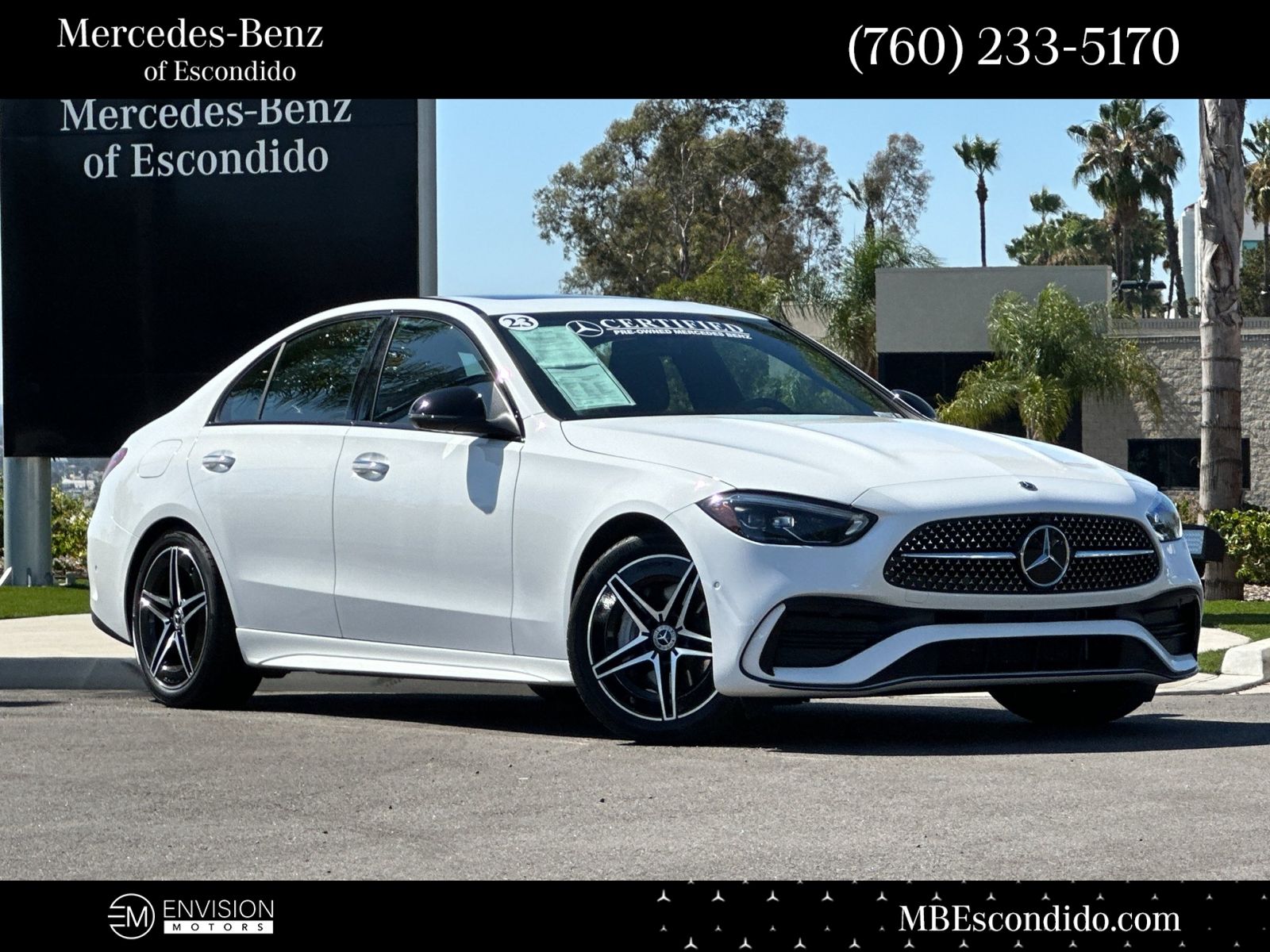 Polar White 2023 Mercedes-Benz C-Class C 300 RWD Sedan Rear-Wheel Drive 9-Speed Automatic