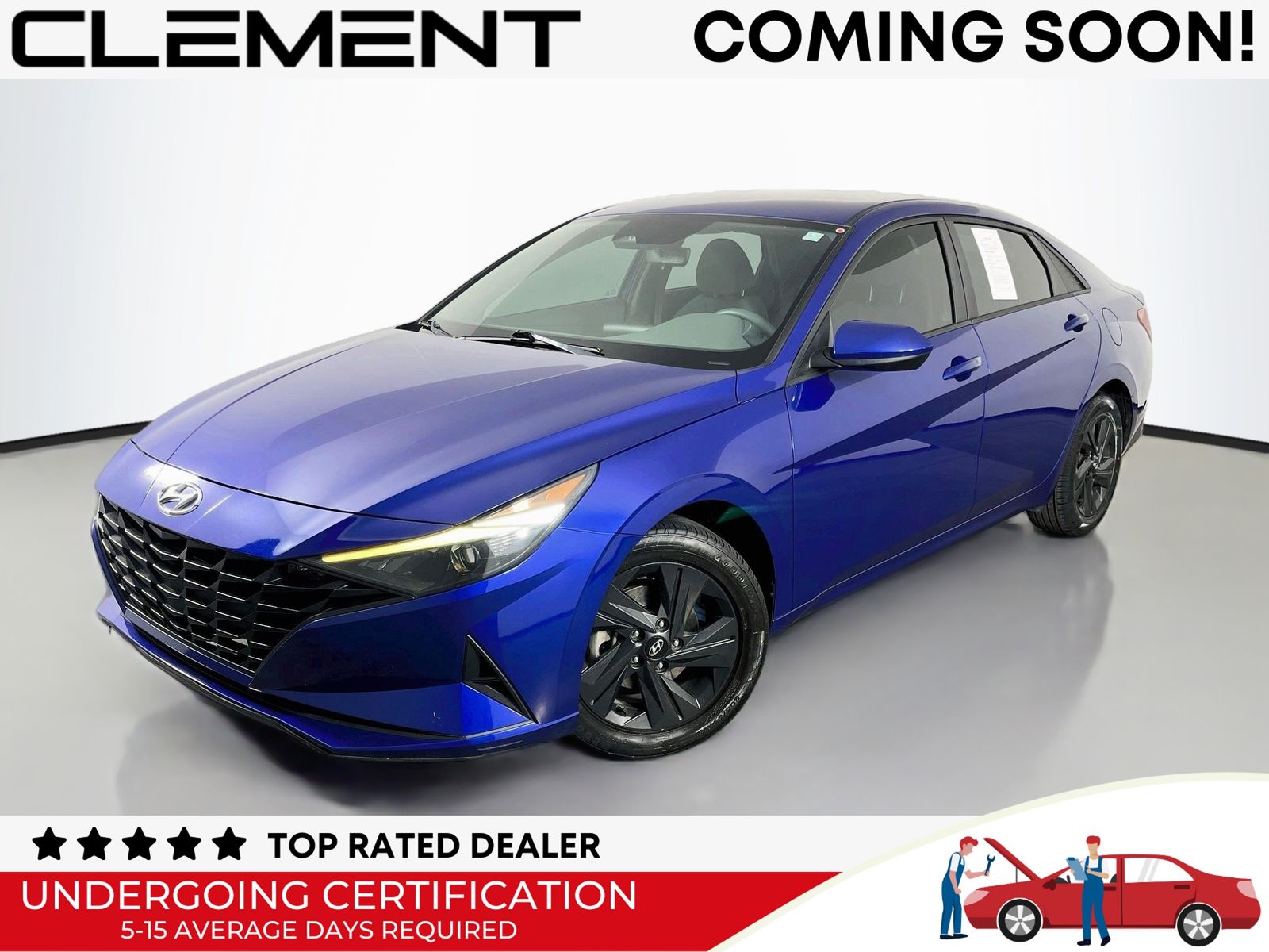 Intense Blue 2022 Hyundai Elantra Sedan Front-Wheel Drive Continuously Variable Transmission
