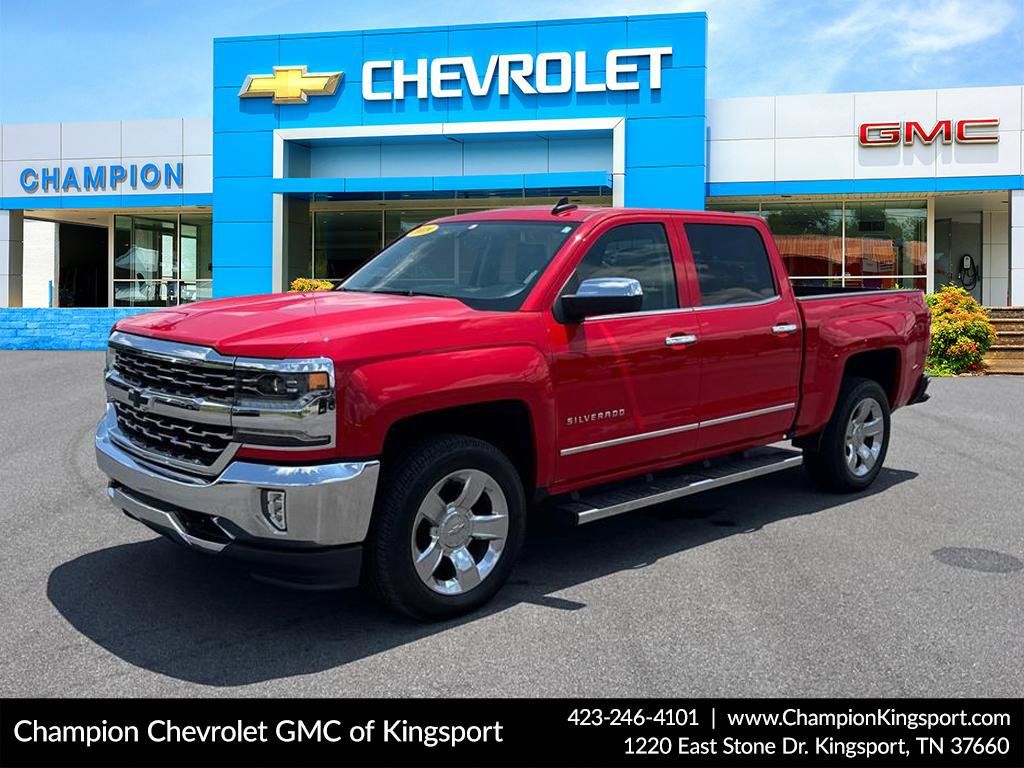 Red 2018 Chevrolet Silverado 1500 Pickup Truck Four-Wheel Drive 6-Speed Automatic Overdrive