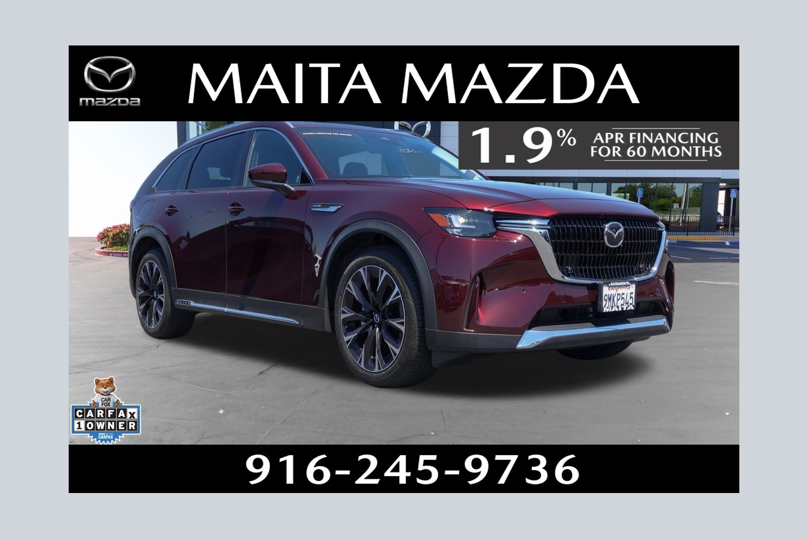 Artisan Red Premium 2024 Mazda CX-90 SUV / Crossover All-Wheel Drive 8-Speed Automatic