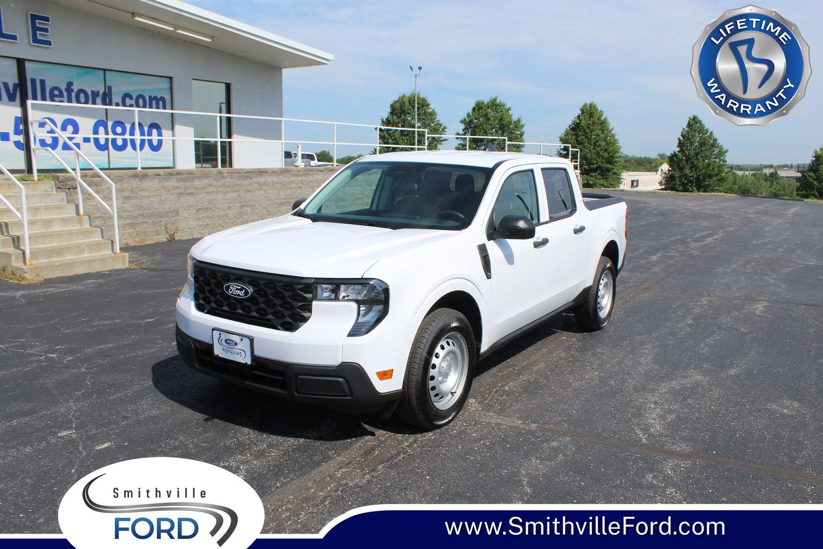 Oxford White 2025 Ford Maverick XL SuperCrew FWD Pickup Truck Front-Wheel Drive Continuously Variable Transmission