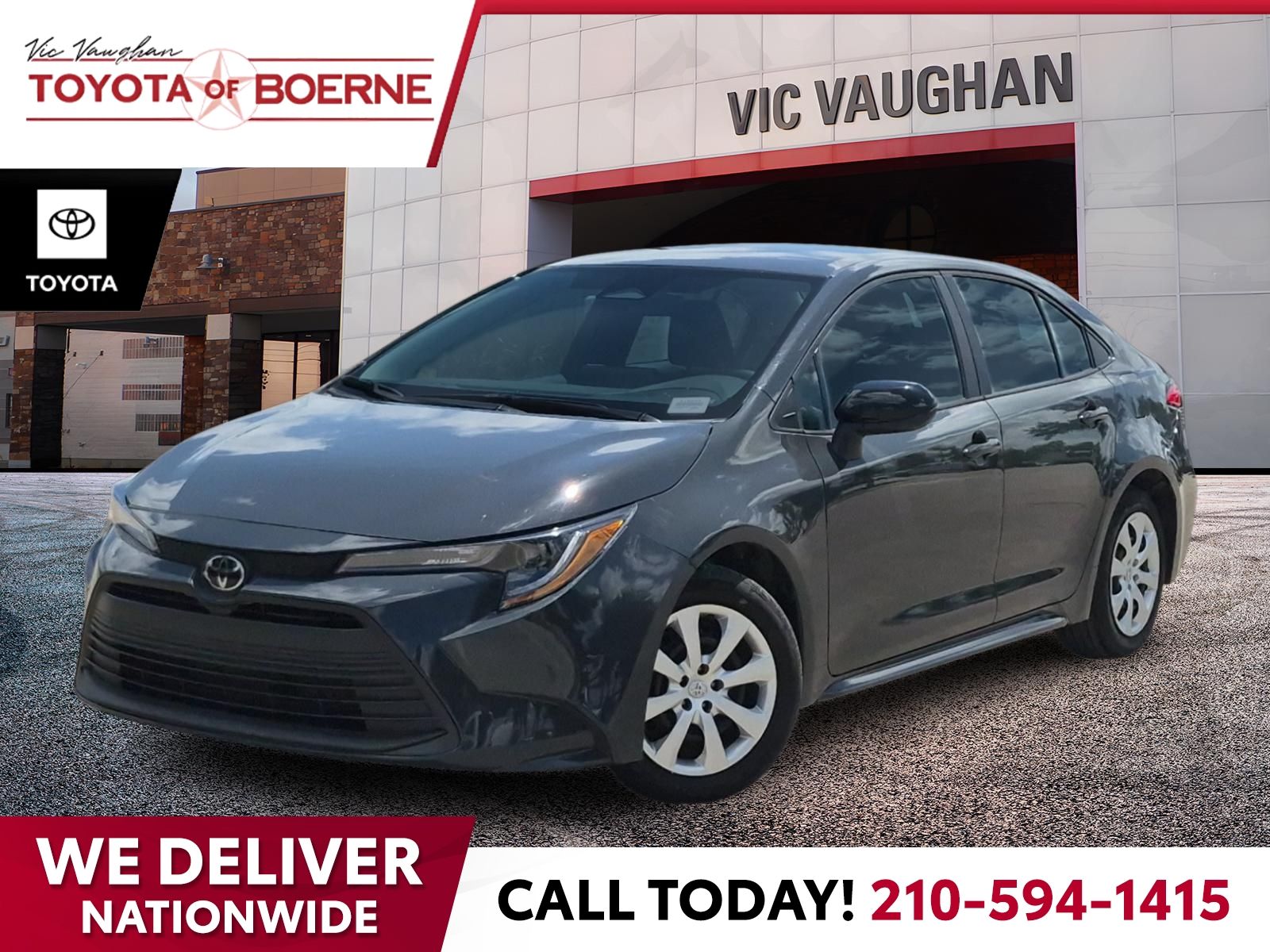 Black (Charcoal) 2024 Toyota Corolla Sedan Front-Wheel Drive Continuously Variable Transmission