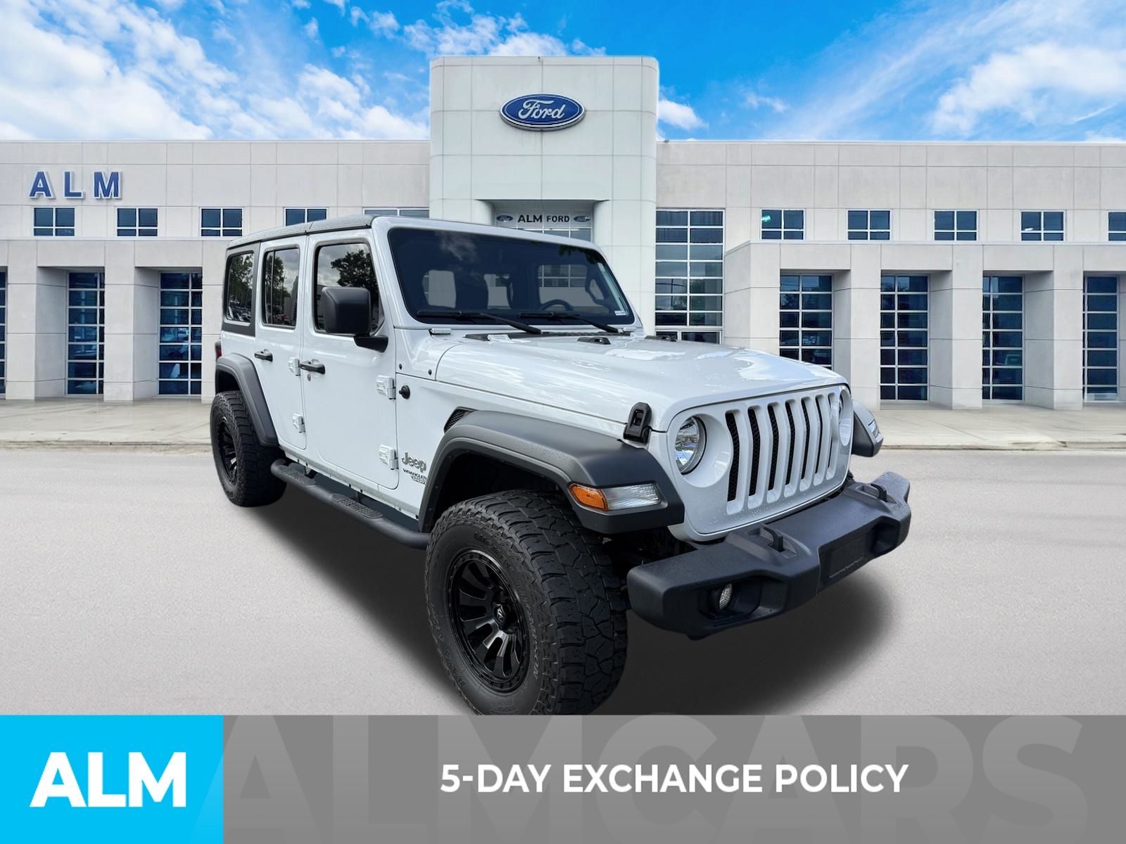 Used 2020 Bright White Clearcoat Jeep Unlimited Sport S image 3