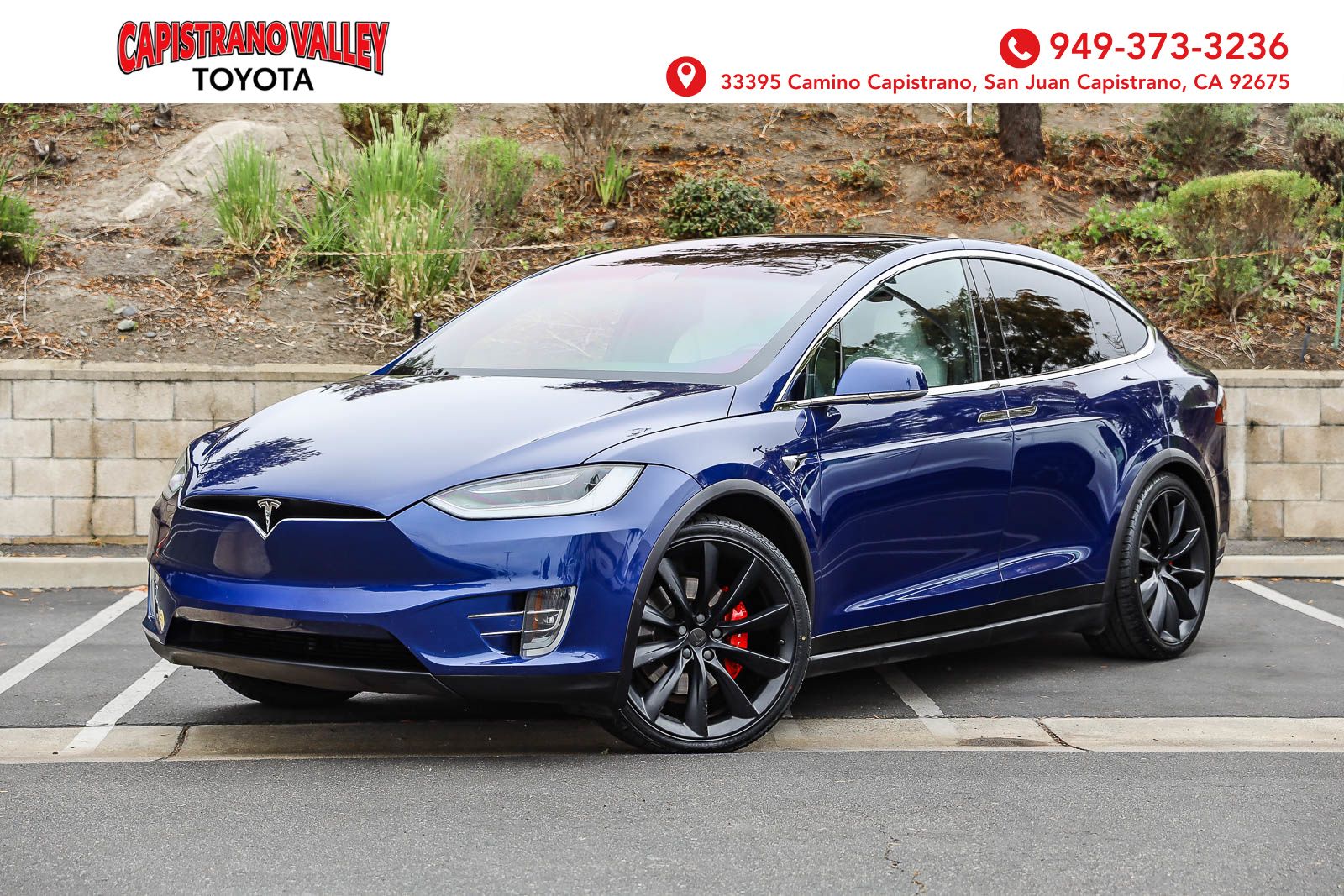 Deep Blue Metallic 2020 Tesla Model X SUV / Crossover All-Wheel Drive 1-Speed Automatic