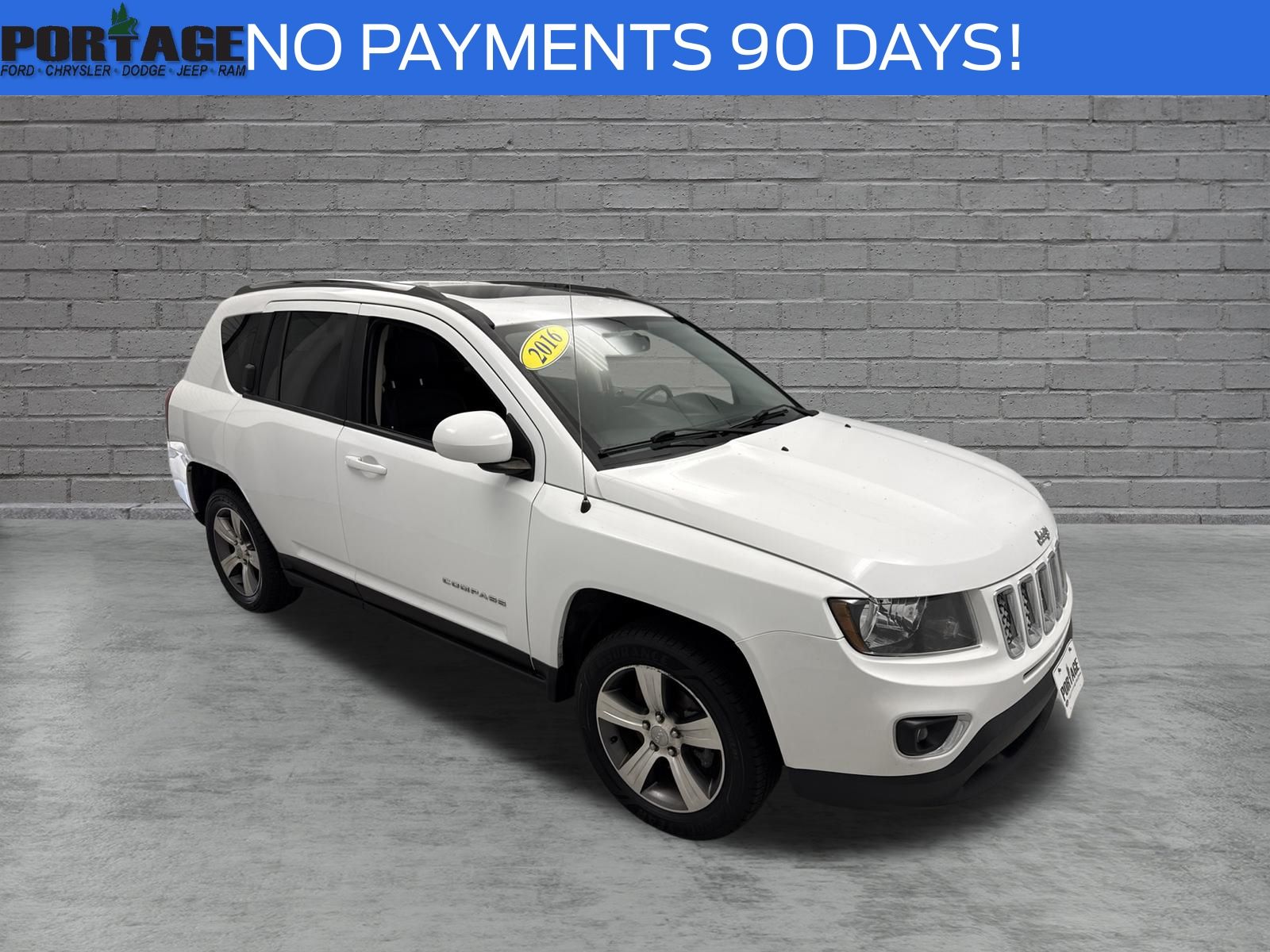 Bright White Clearcoat 2016 Jeep Compass SUV / Crossover Front-Wheel Drive Continuously Variable Transmission