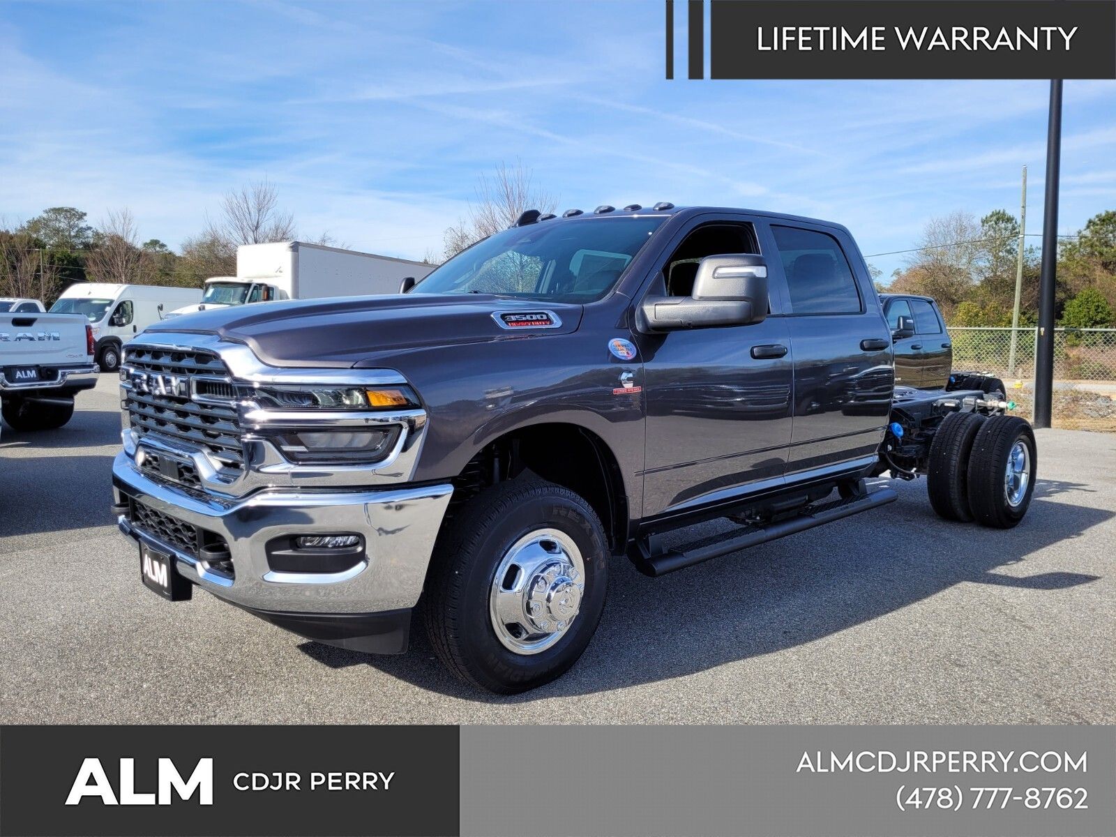 Gray (Granite Crystal Metallic Clearcoat) 2026 RAM 3500 Chassis Tradesman Crew Cab LB DRW 4WD Pickup Truck Four-Wheel Drive 8-Speed Automatic