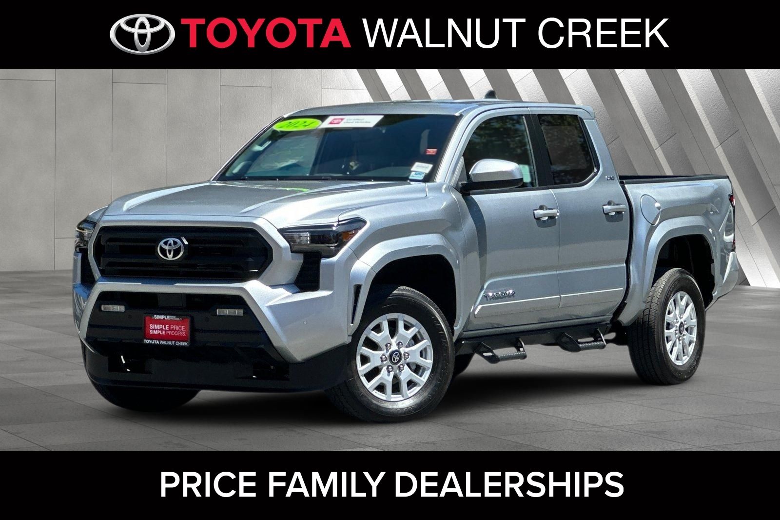 Celestial Silver Metallic 2024 Toyota Tacoma Pickup Truck Four-Wheel Drive 8-Speed Automatic