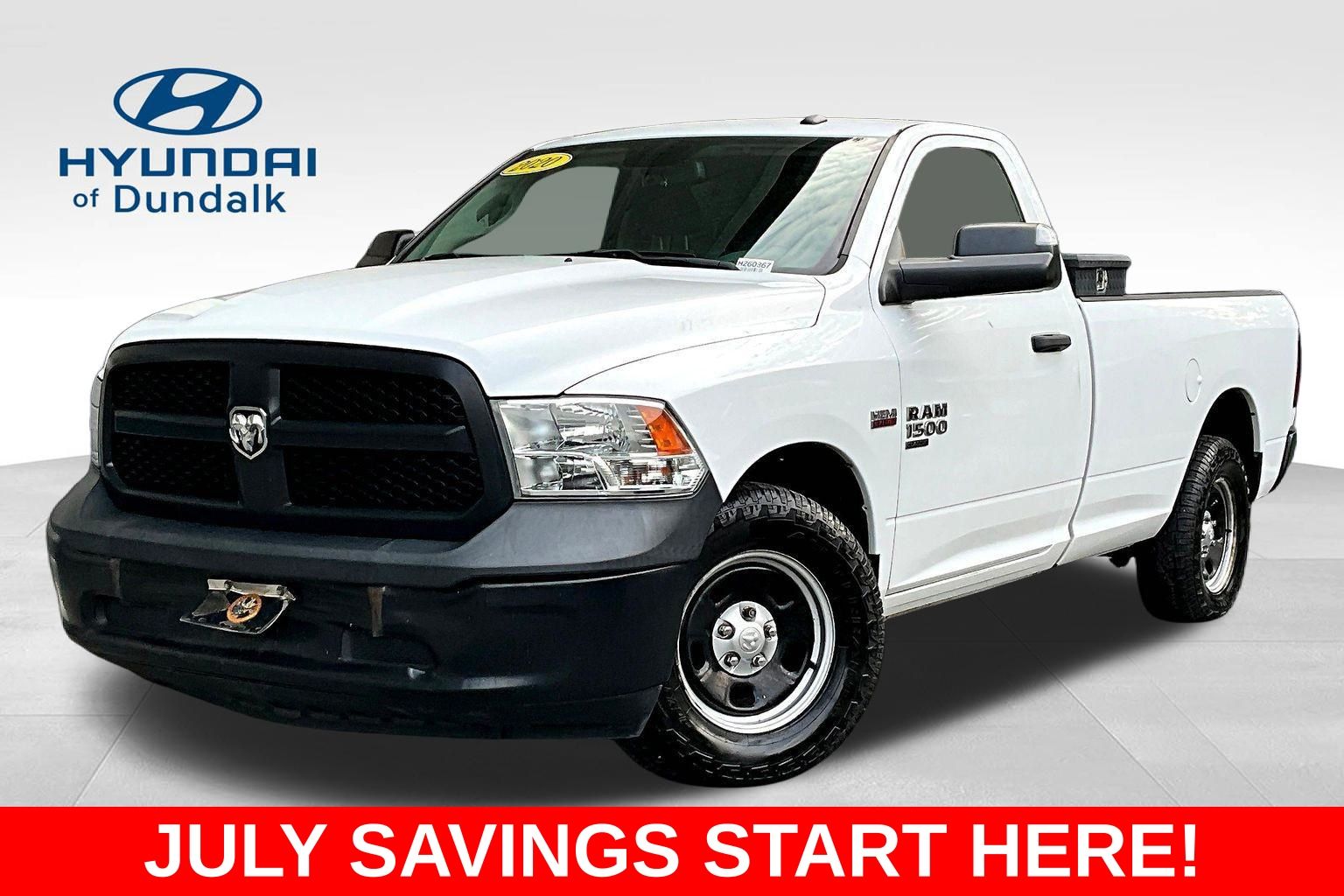 Bright White Clearcoat 2020 RAM 1500 Pickup Truck 4X2 8-Speed Automatic