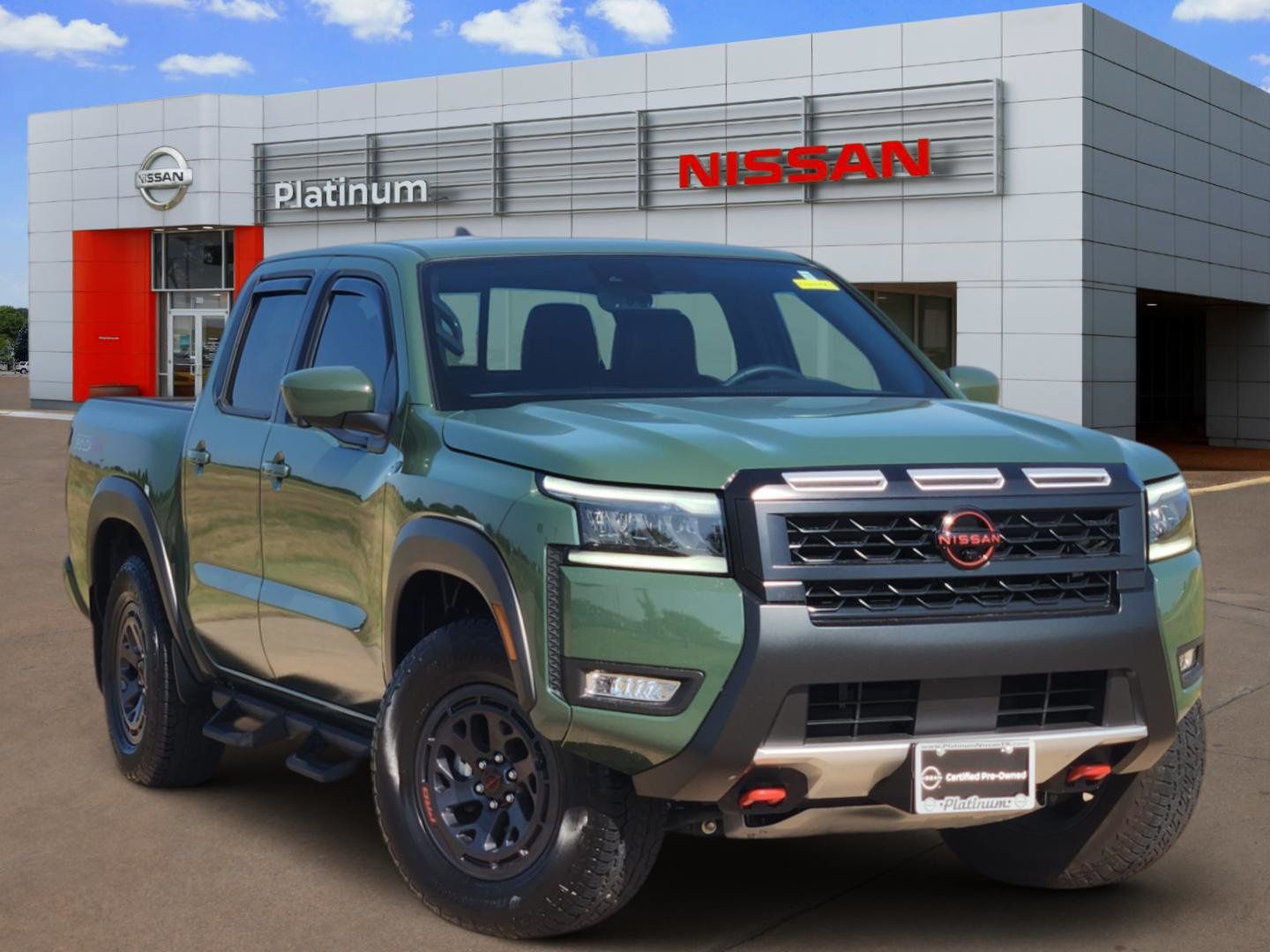 Tactical Green Metallic 2026 Nissan Frontier Pickup Truck Four-Wheel Drive 9-Speed Automatic Overdrive