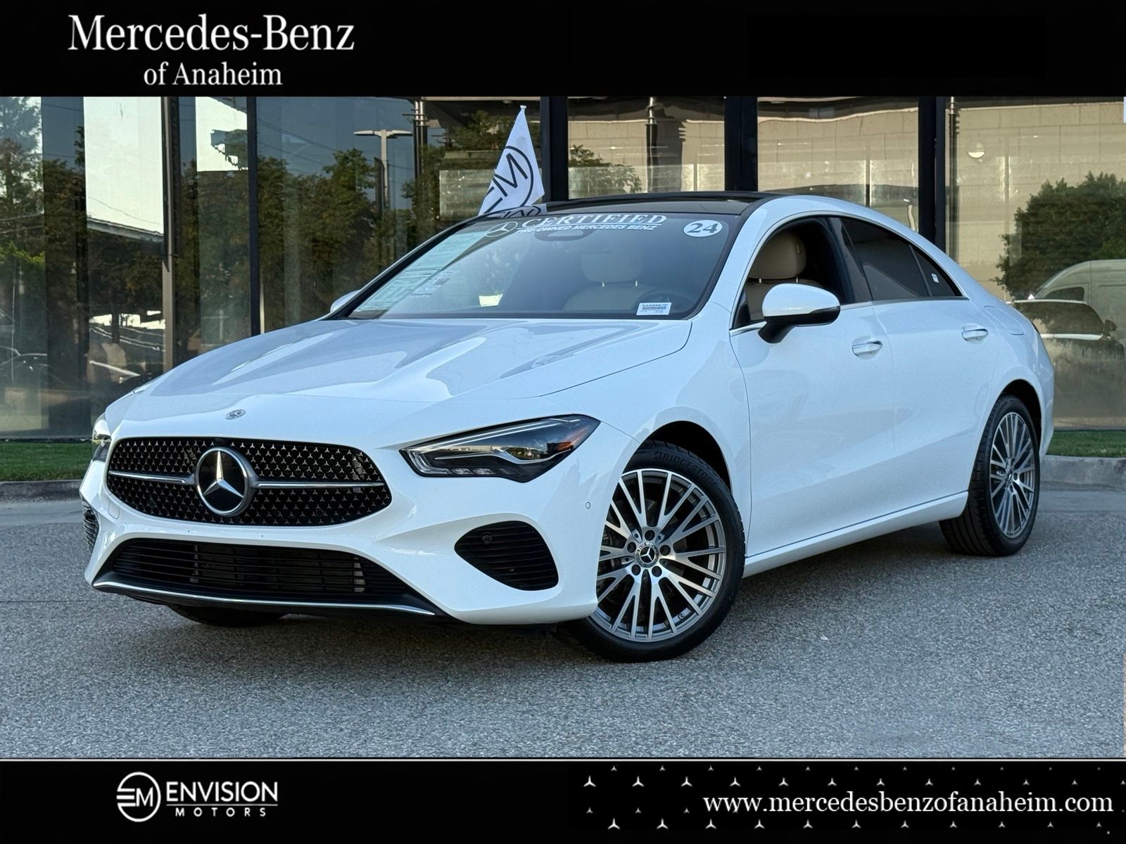 Polar White 2024 Mercedes-Benz CLA Coupe Front-Wheel Drive 8-Speed Dual Clutch