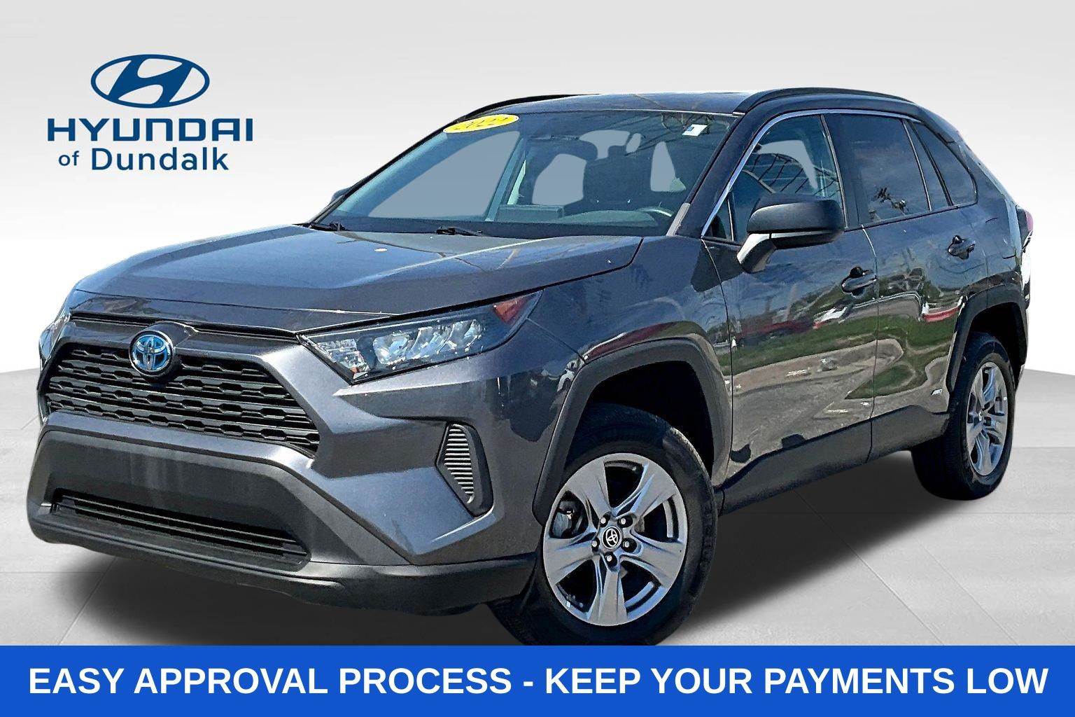Magnetic Gray Metallic 2022 Toyota RAV4 Hybrid LE AWD SUV / Crossover All-Wheel Drive Continuously Variable Transmission