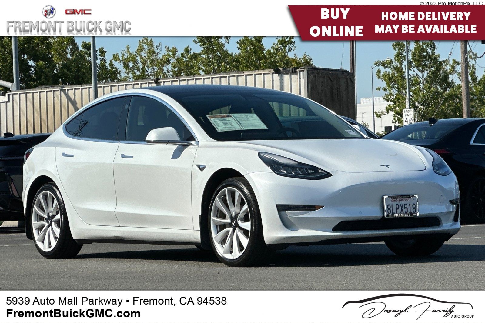 Pearl White Multi-Coat 2019 Tesla Model 3 Long Range AWD Sedan All-Wheel Drive 1-Speed Automatic
