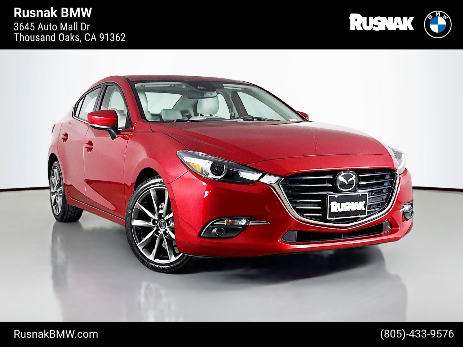 Soul Red Metallic 2018 Mazda MAZDA3 Grand Touring Sedan Front-Wheel Drive 6-Speed Automatic