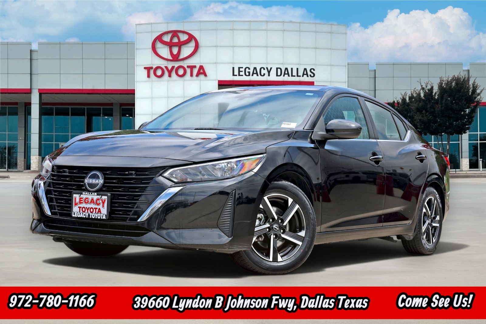 Super Black 2024 Nissan Sentra SV FWD Sedan Front-Wheel Drive Continuously Variable Transmission
