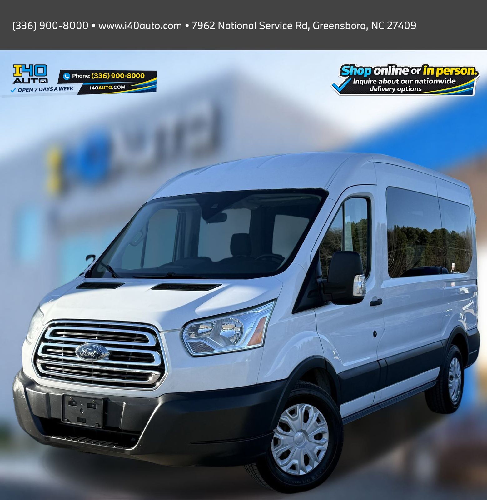 2018 Ford Transit Passenger 150 XLT Medium Roof RWD with Sliding Passenger-Side Door