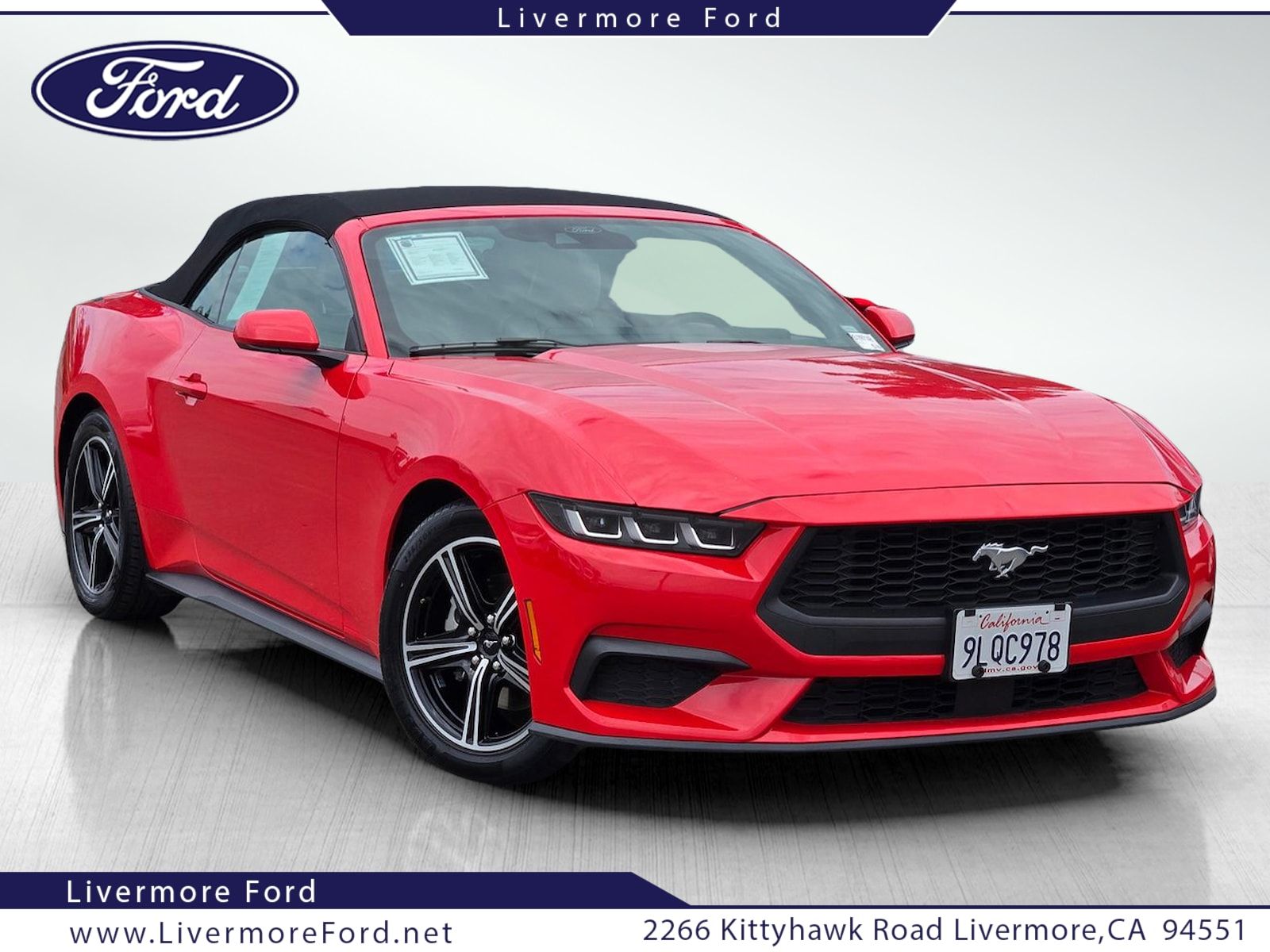Race Red 2024 Ford Mustang Convertible Rear-Wheel Drive Automatic