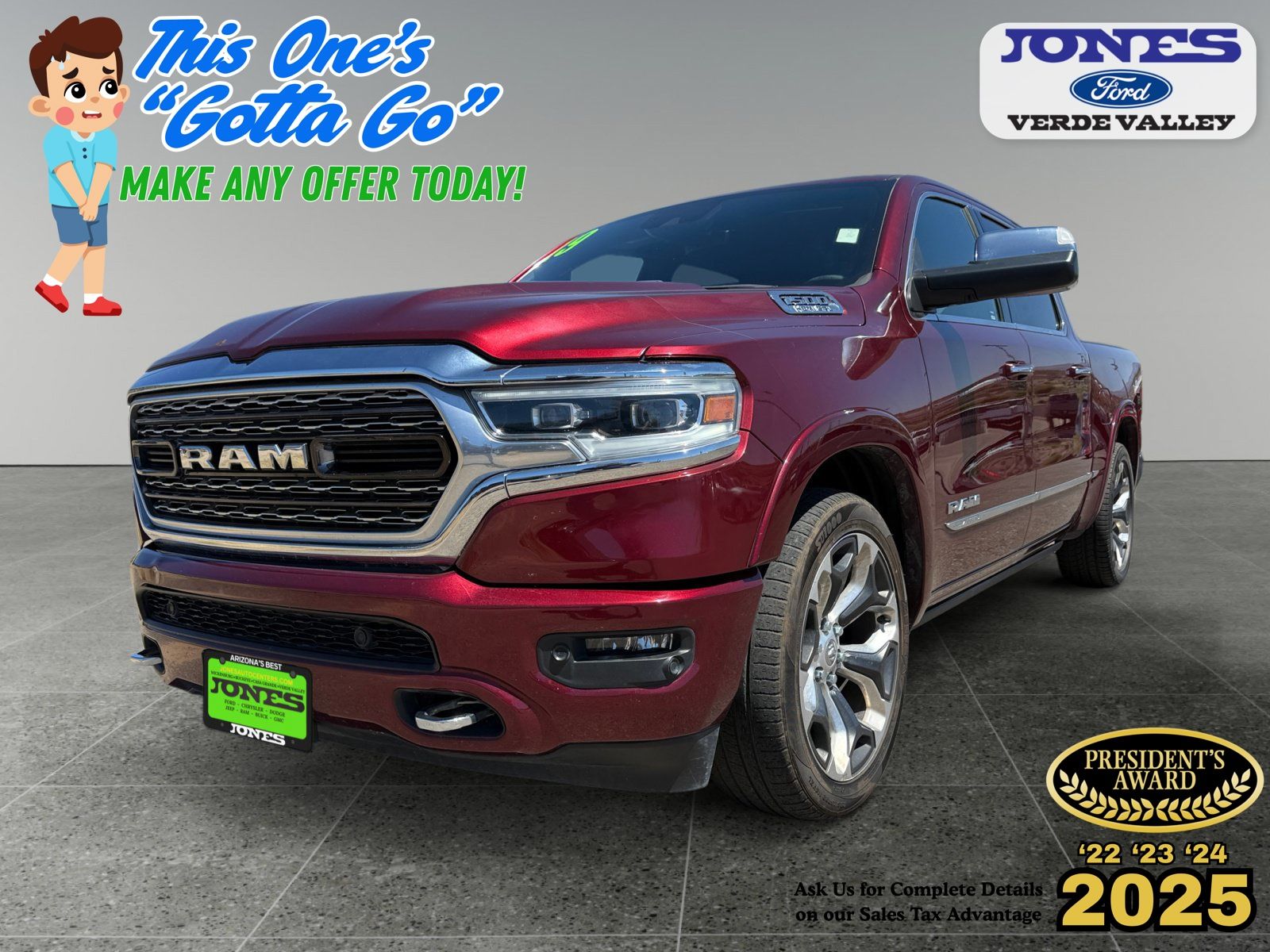 Delmonico Red Pearlcoat 2019 RAM 1500 Pickup Truck Four-Wheel Drive 8-Speed Automatic