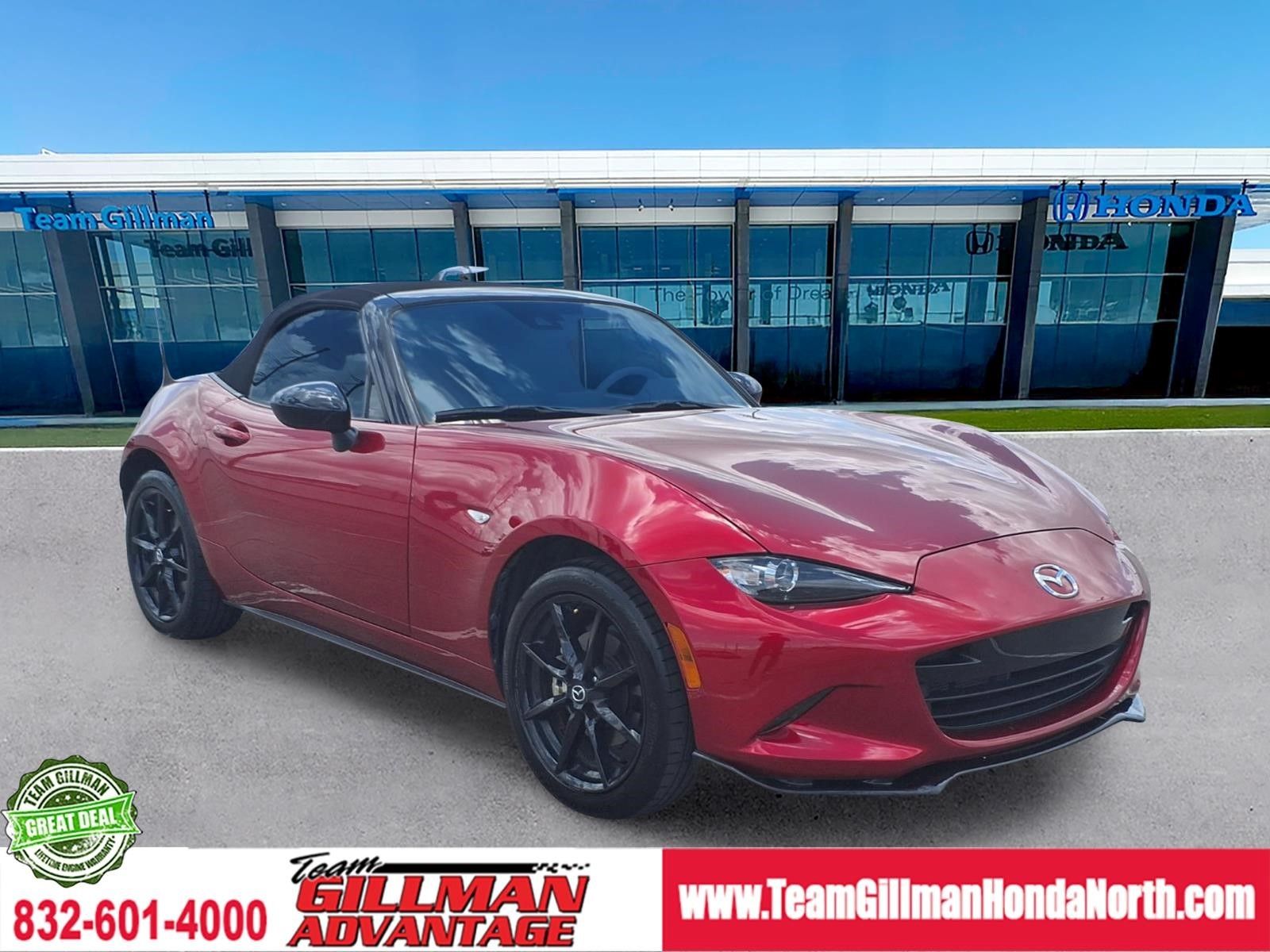 Soul Red Crystal Metallic 2021 Mazda MX-5 Miata Convertible Rear-Wheel Drive 6-Speed Manual