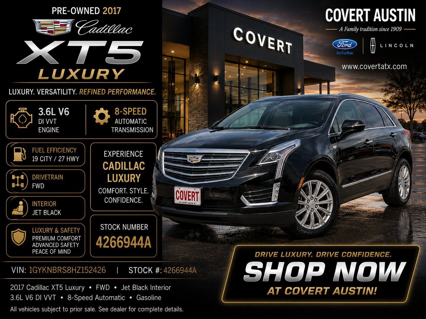 Used Car 2017 Cadillac Xt5  Luxury For Sale Under $12,000 In Austin, Texas
