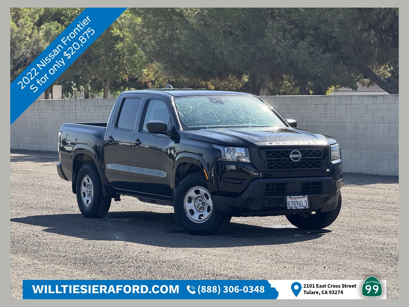 Super Black 2022 Nissan Frontier Pickup Truck 4X2 9-Speed Automatic