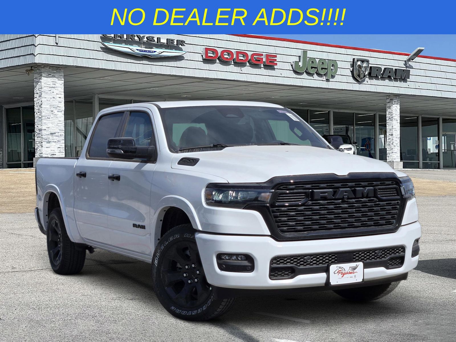 Bright White Clearcoat 2026 RAM 1500 Big Horn Crew Cab 4WD Pickup Truck Four-Wheel Drive 8-Speed Automatic