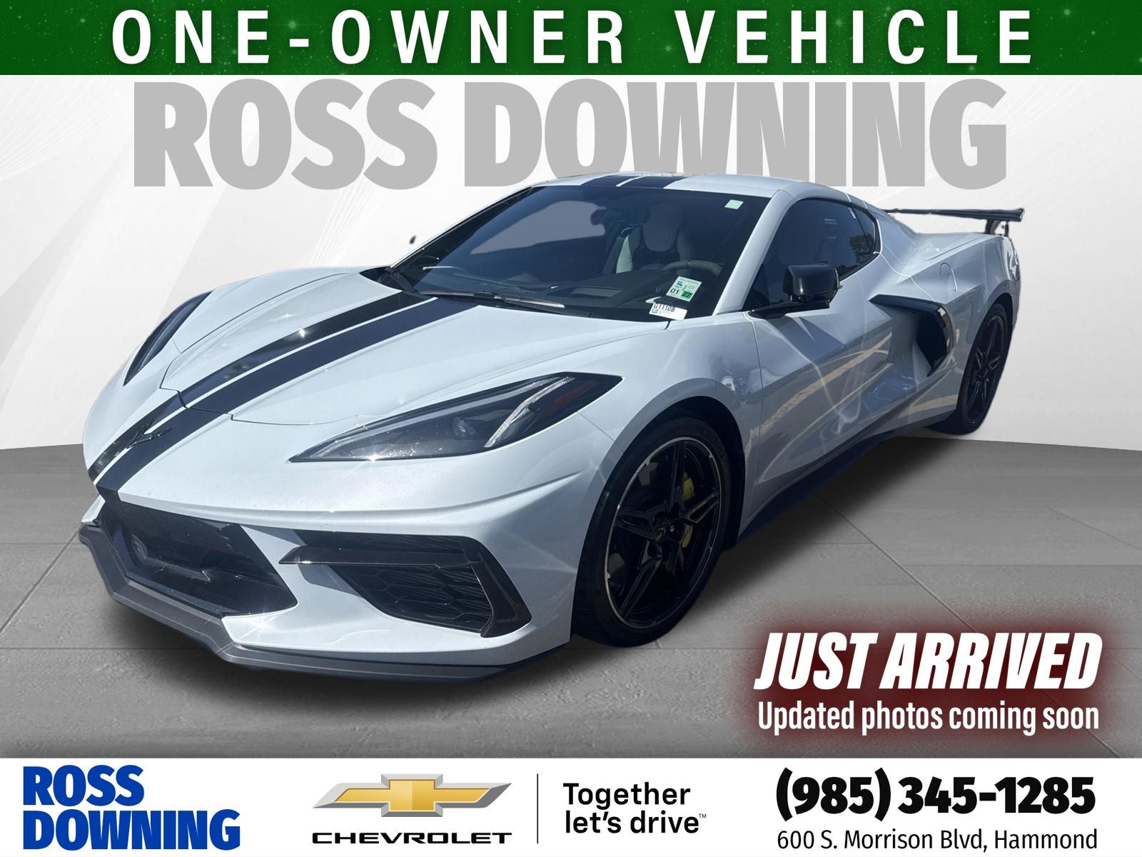 Ceramic Matrix Gray Metallic 2023 Chevrolet Corvette Coupe Rear-Wheel Drive 8-Speed Dual Clutch