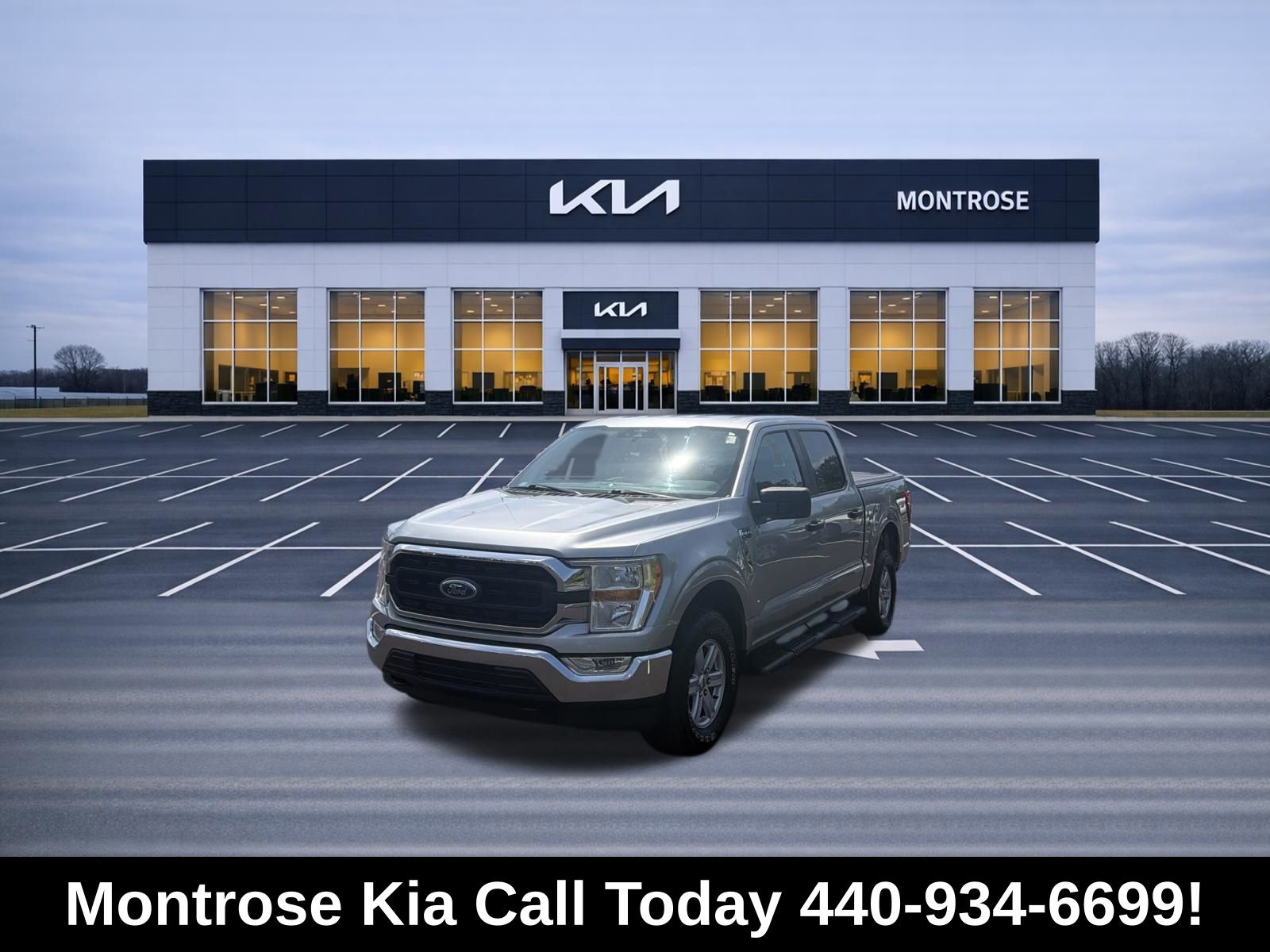 Silver Metallic 2021 Ford F-150 Pickup Truck Four-Wheel Drive Automatic