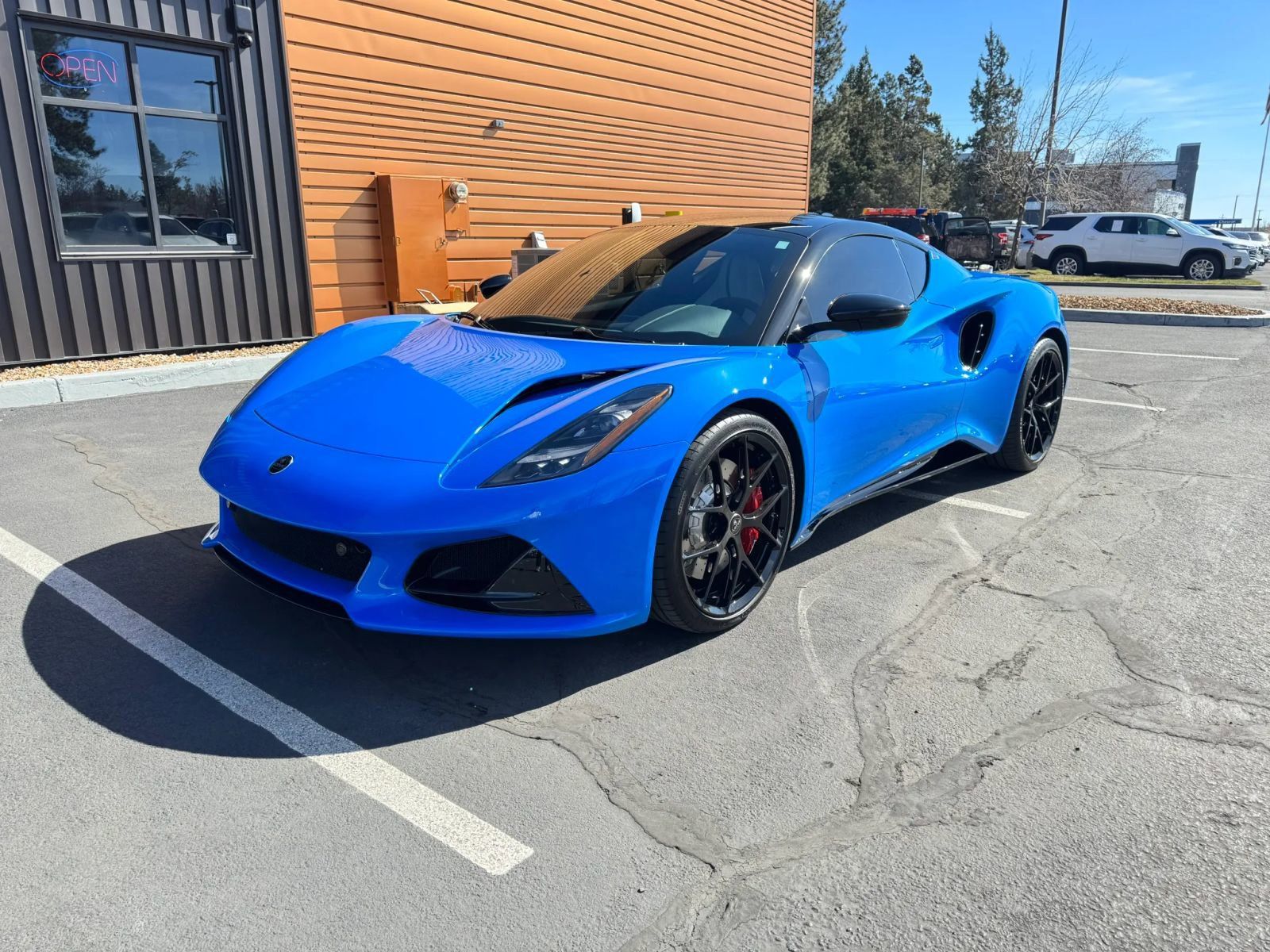 Blue 2024 Lotus Emira V6 First Edition RWD Coupe Rear-Wheel Drive 6-Speed Manual