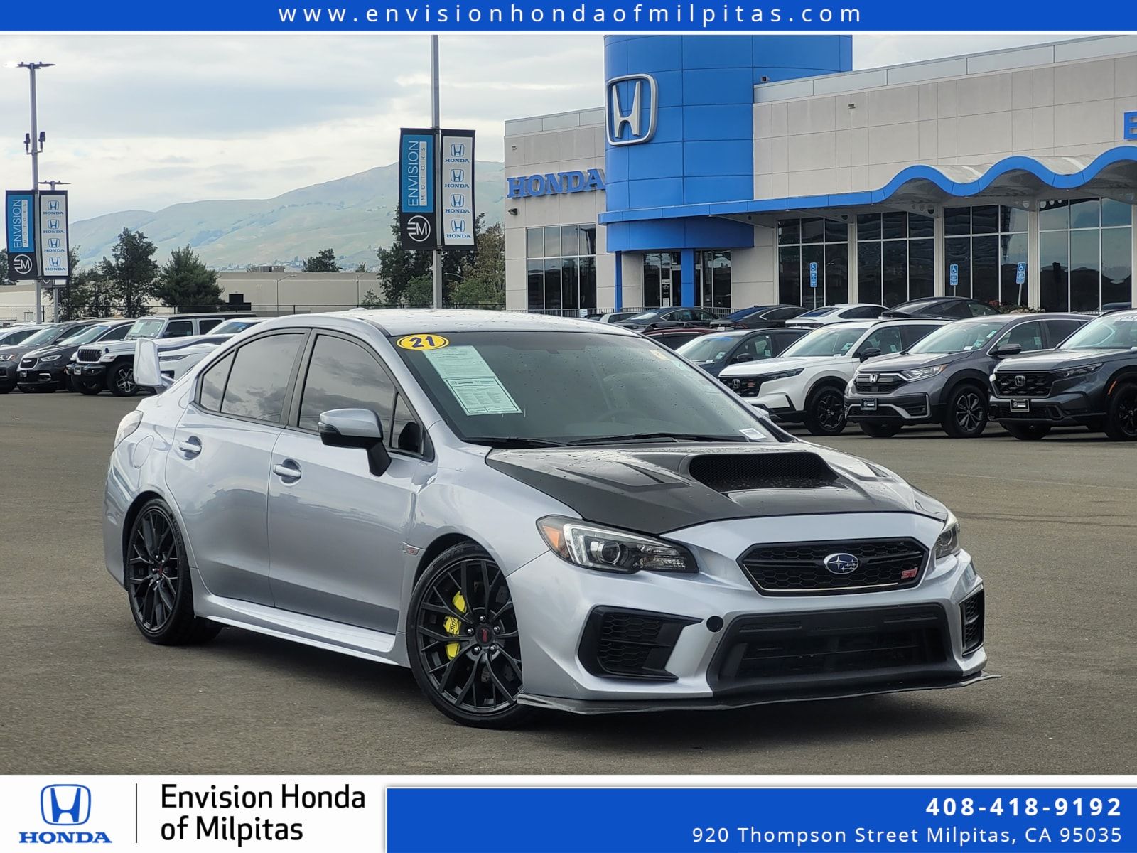 Ice Silver Metallic 2021 Subaru WRX STI AWD Sedan All-Wheel Drive 6-Speed Manual