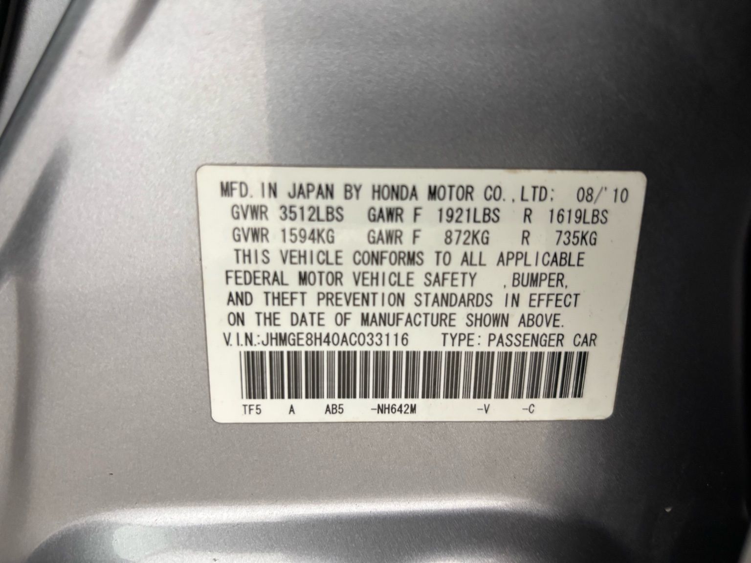 Used Car 2010 Honda Fit  Sport For Sale Under $10,000 In Austin, Texas