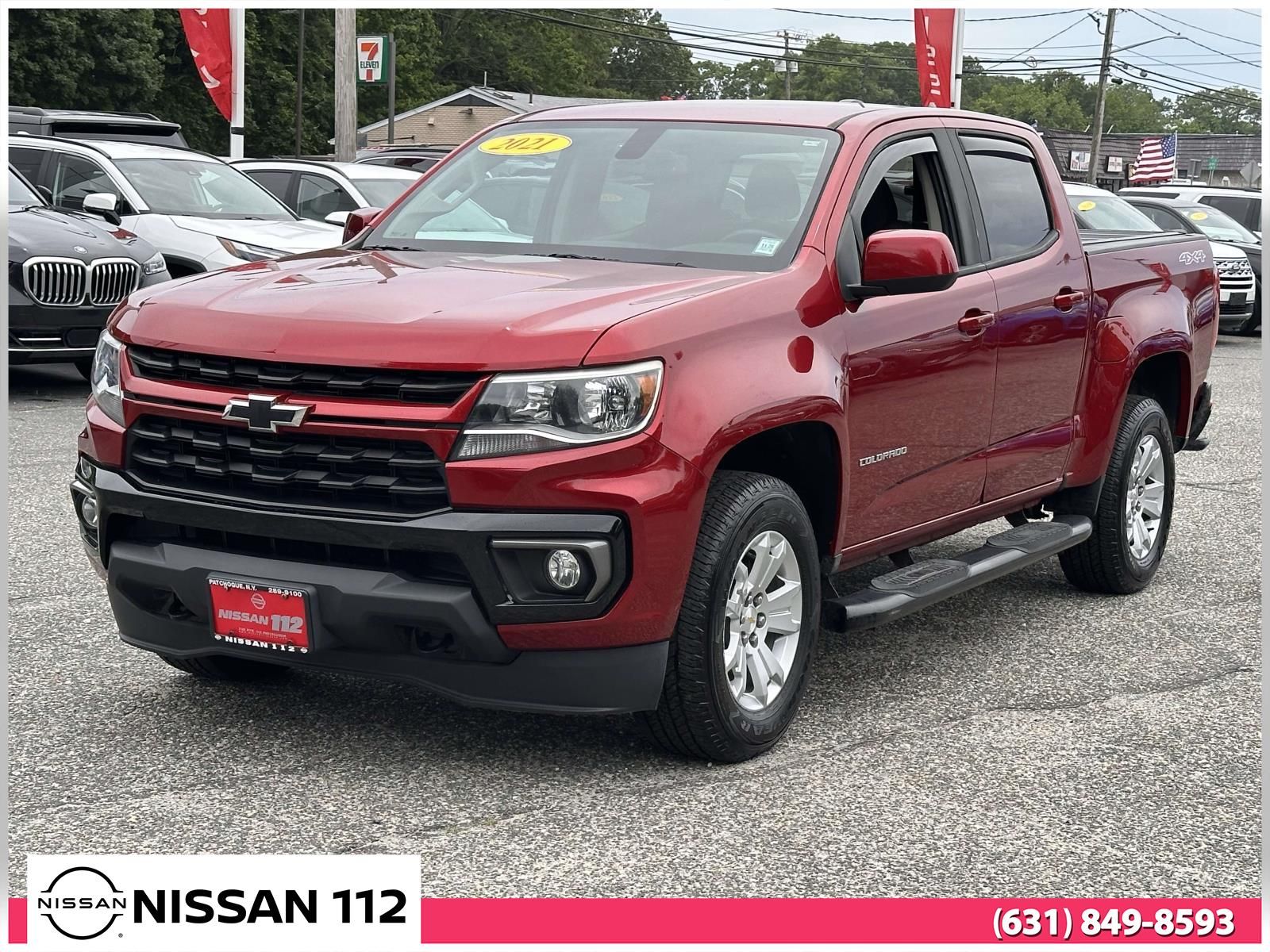 Cherry Red 2021 Chevrolet Colorado Pickup Truck Four-Wheel Drive 8-Speed Automatic