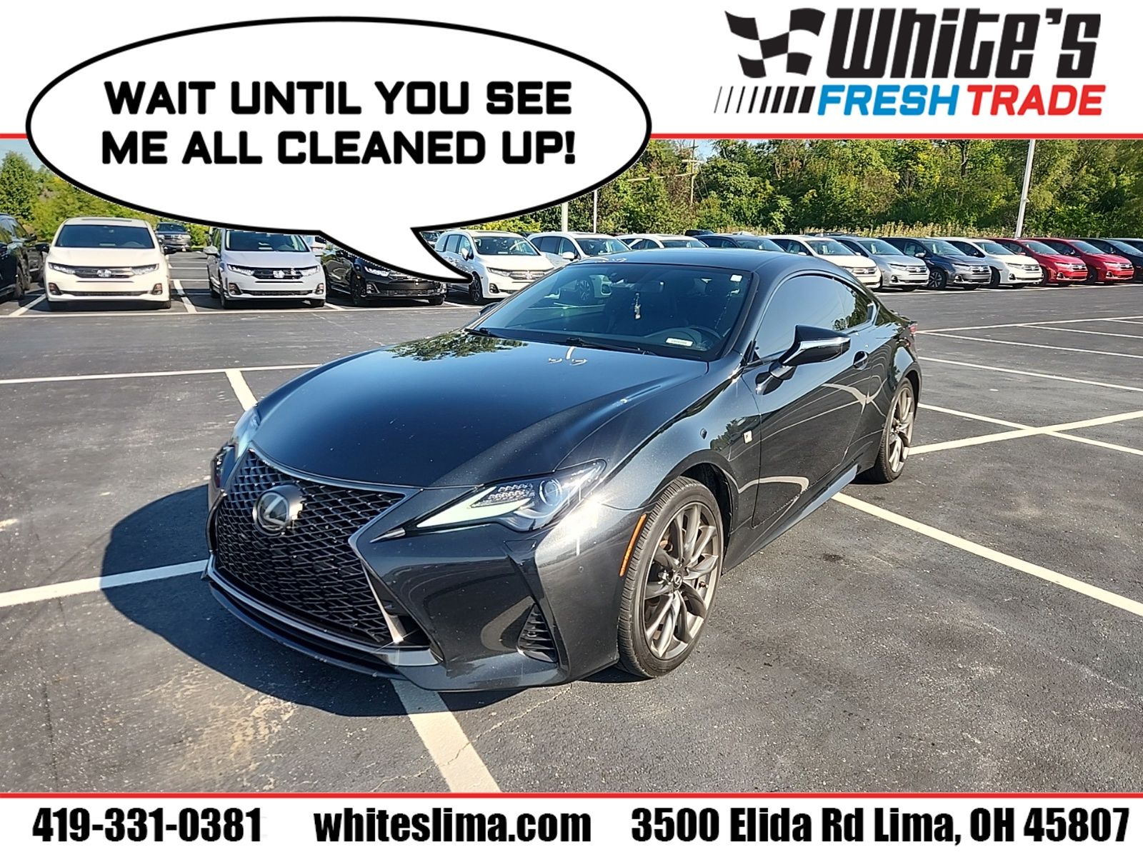 Black 2019 Lexus RC Coupe All-Wheel Drive 6-Speed Automatic