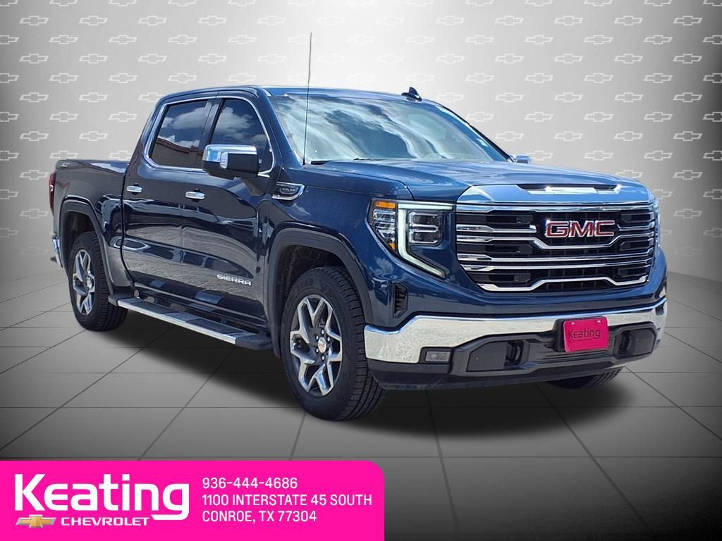 Pacific Blue Metallic 2022 GMC Sierra 1500 Pickup Truck Four-Wheel Drive Automatic
