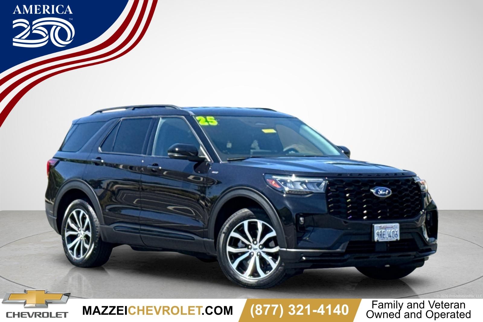 Black Metallic 2025 Ford Explorer SUV / Crossover All-Wheel Drive Automatic