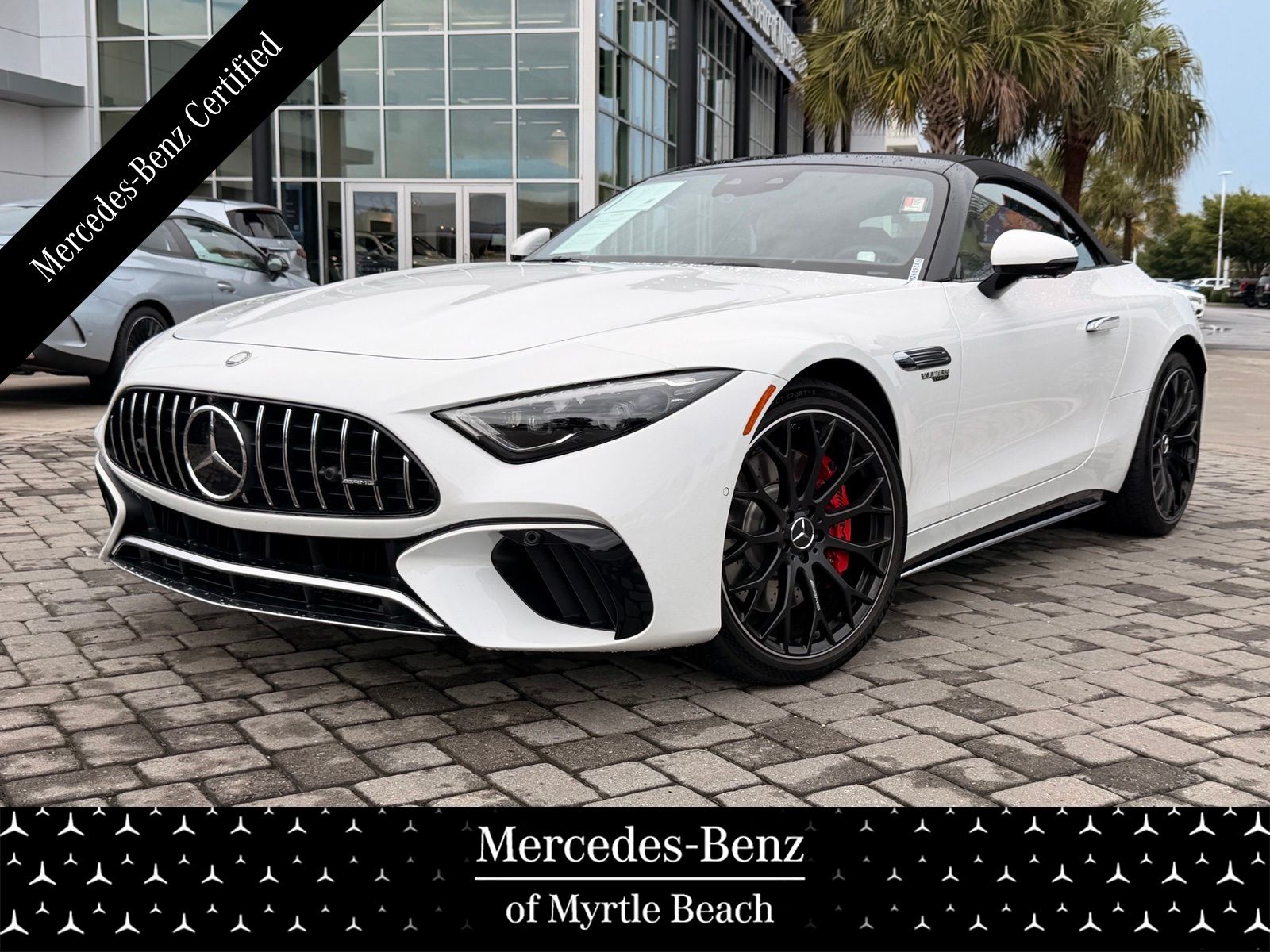 MANUFAKTUR Moonlight White Metallic 2024 Mercedes-Benz SL-Class Convertible All-Wheel Drive 9-Speed Automatic