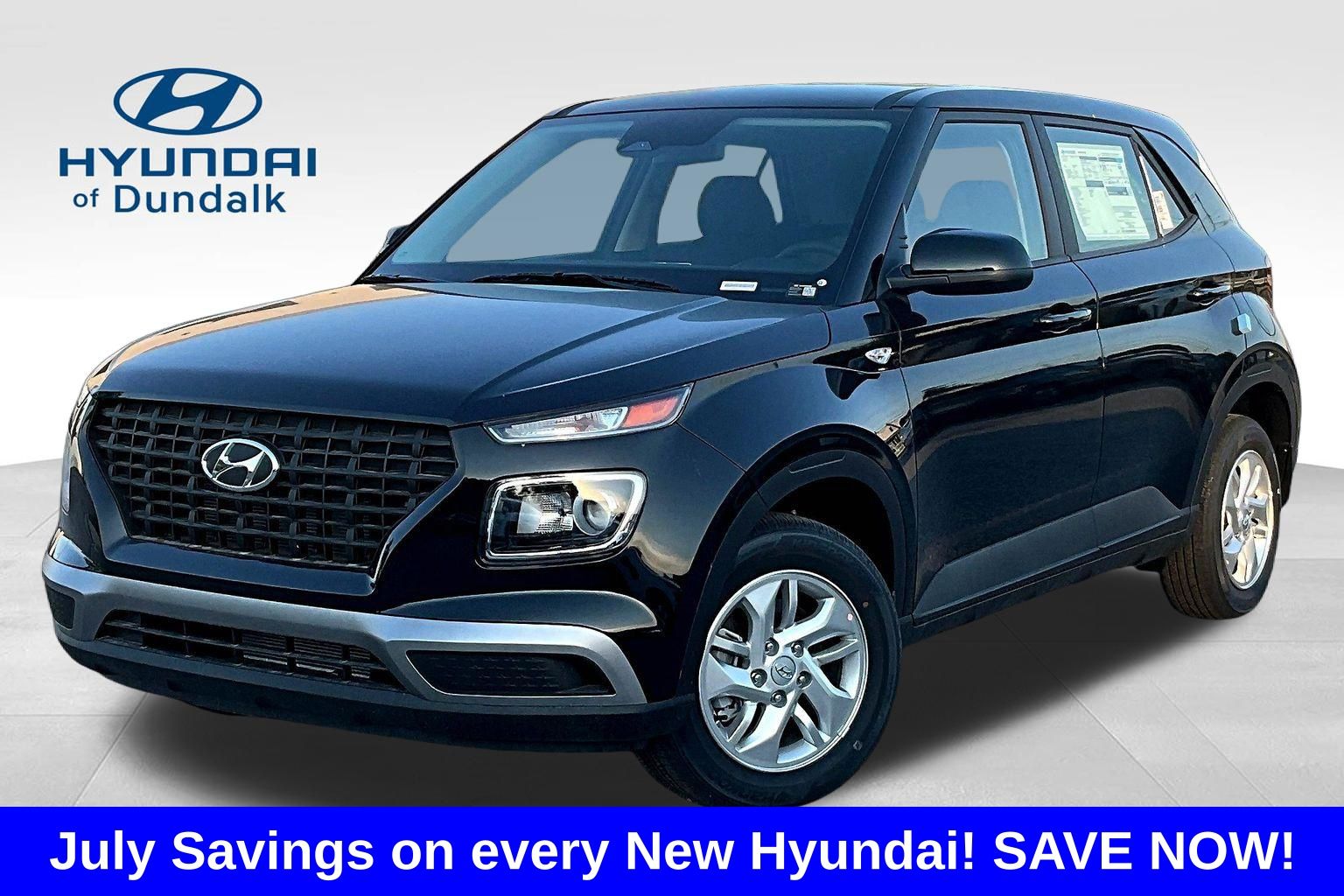 Onyx Black 2026 Hyundai Venue SUV / Crossover Front-Wheel Drive Continuously Variable Transmission
