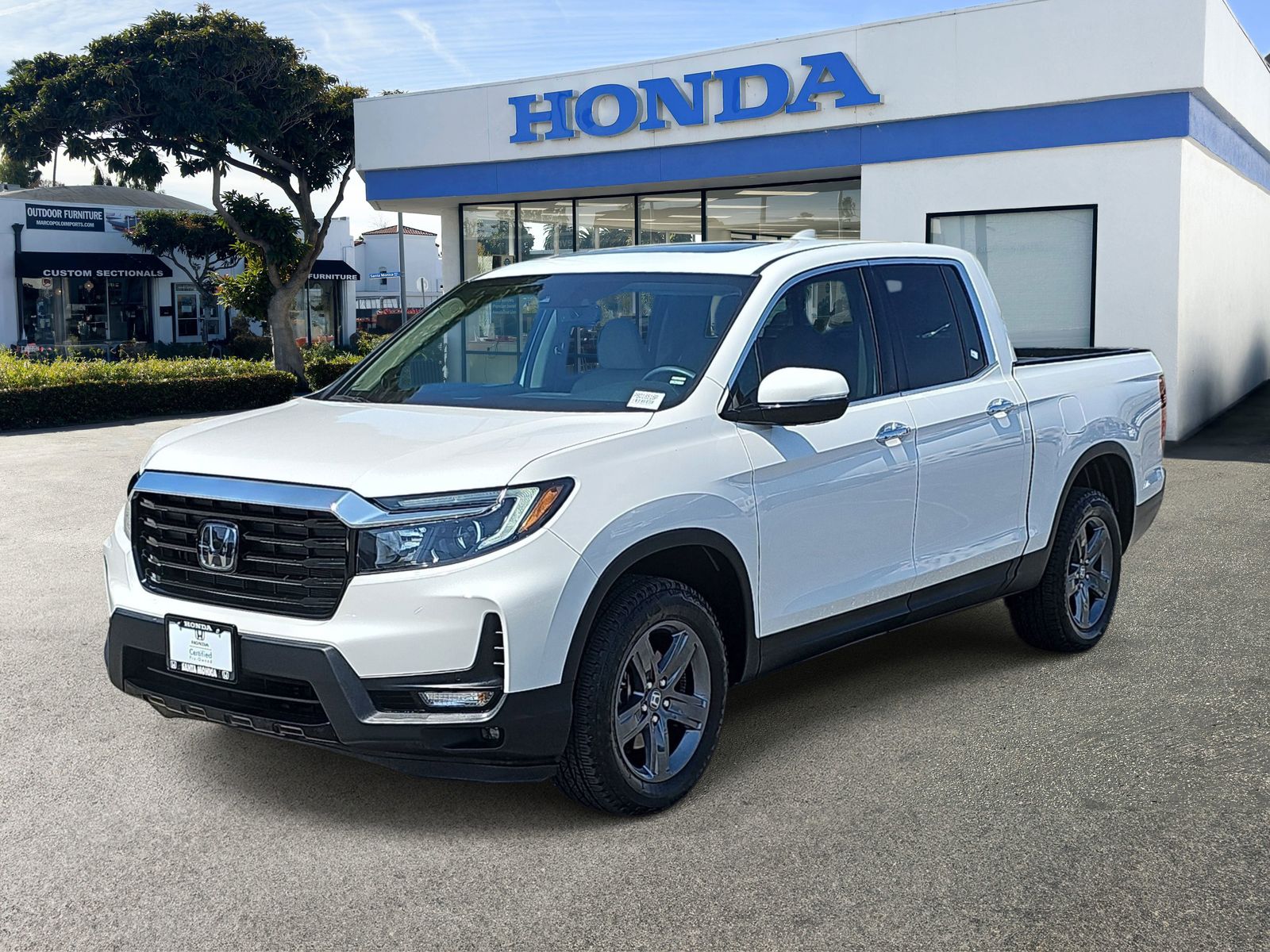 White 2023 Honda Ridgeline RTL-E AWD Pickup Truck All-Wheel Drive 9-Speed Automatic