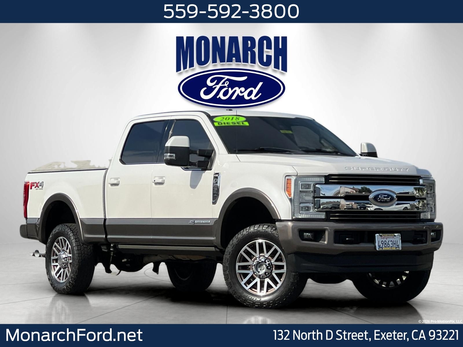 White 2018 Ford F-250 Super Duty King Ranch Crew Cab 4WD Pickup Truck Four-Wheel Drive 6-Speed Automatic