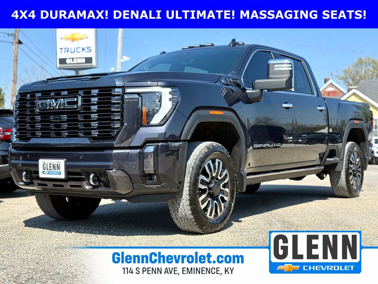 Titanium Rush Metallic 2024 GMC Sierra 3500HD Denali Ultimate Crew Cab 4WD Pickup Truck Four-Wheel Drive Automatic