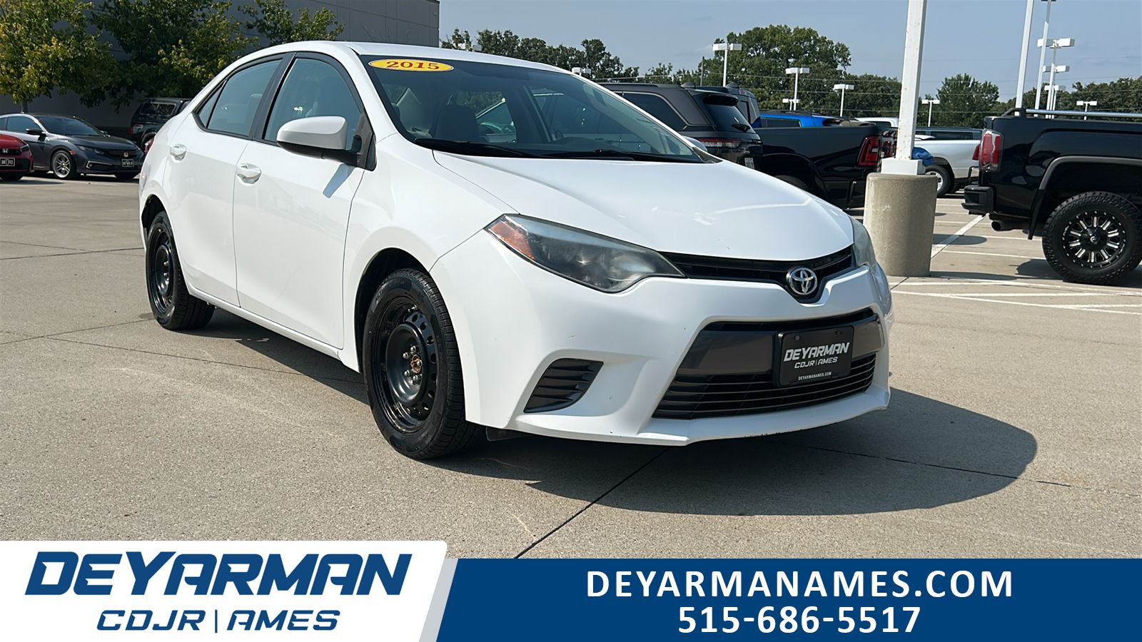 Super White 2015 Toyota Corolla Sedan Front-Wheel Drive Continuously Variable Transmission