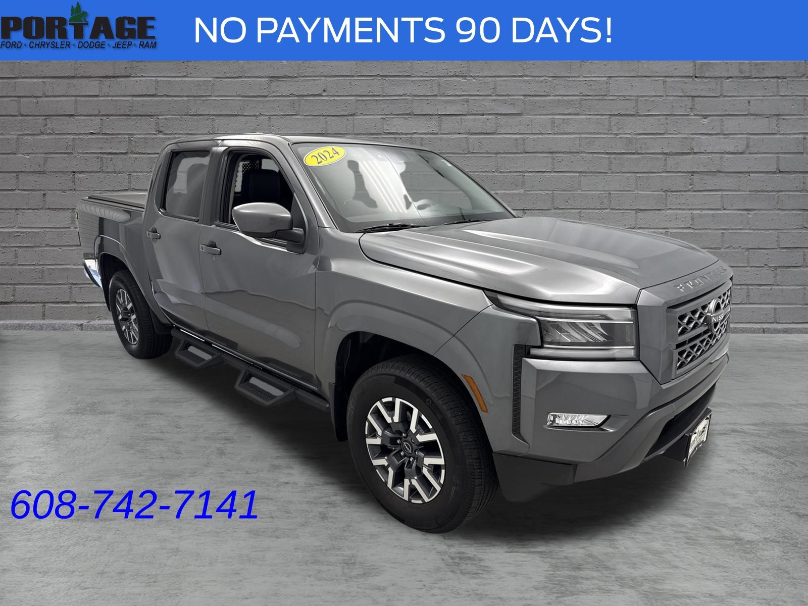 Gray (Gun Metallic) 2024 Nissan Frontier Pickup Truck Four-Wheel Drive 9-Speed Automatic Overdrive