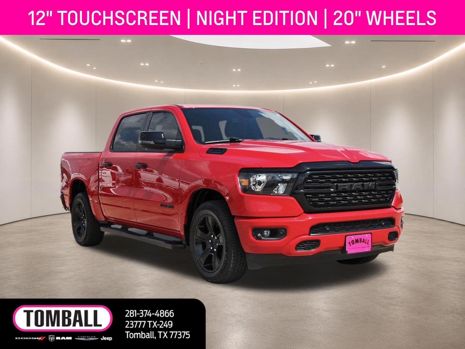 Flame Red Clearcoat 2024 RAM 1500 Pickup Truck 4X2 8-Speed Automatic