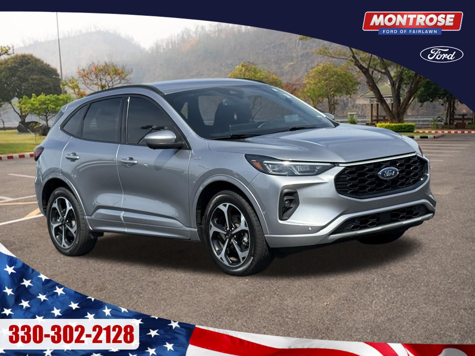 Silver Metallic 2024 Ford Escape Hybrid SUV / Crossover All-Wheel Drive Continuously Variable Transmission