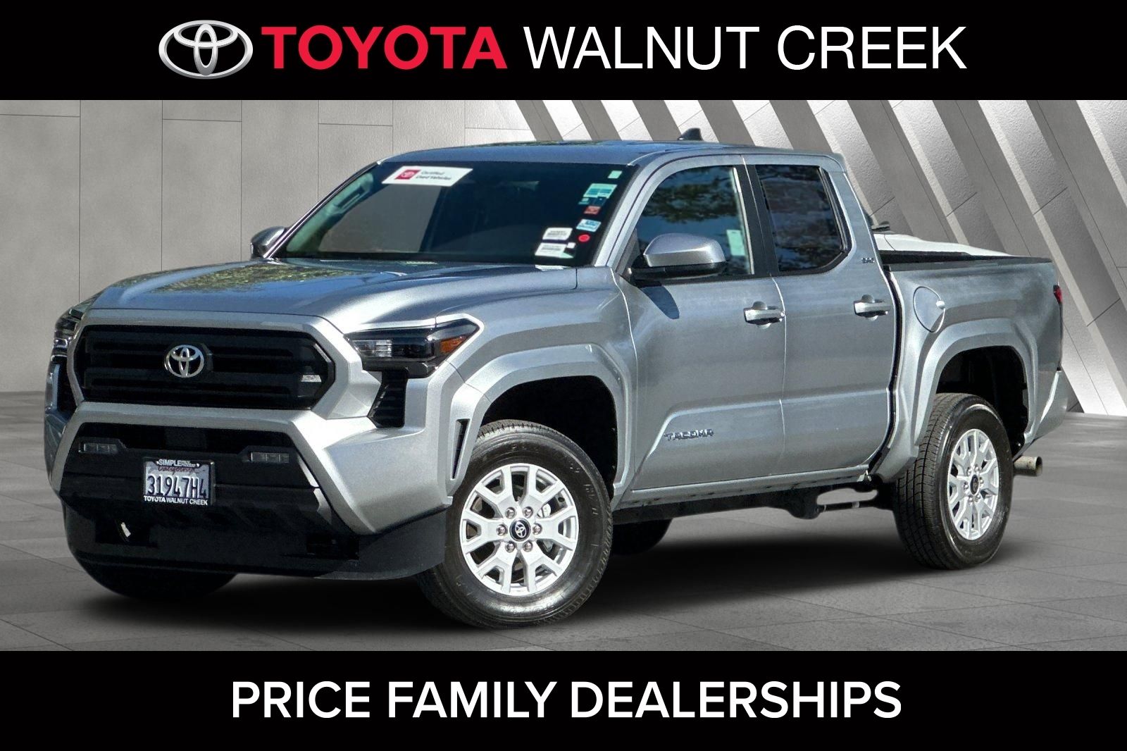 Celestial Silver Metallic 2025 Toyota Tacoma Pickup Truck Four-Wheel Drive 8-Speed Automatic