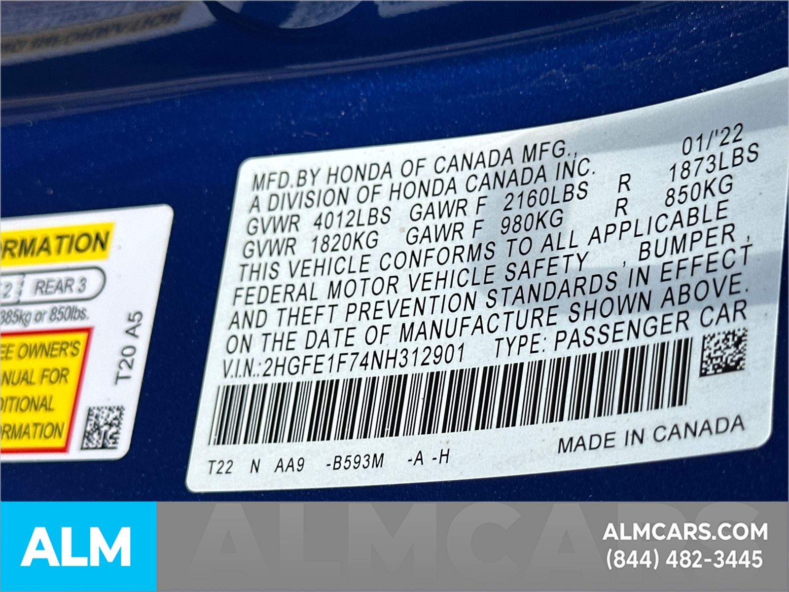 Used 2022 Blue Honda EX image 39