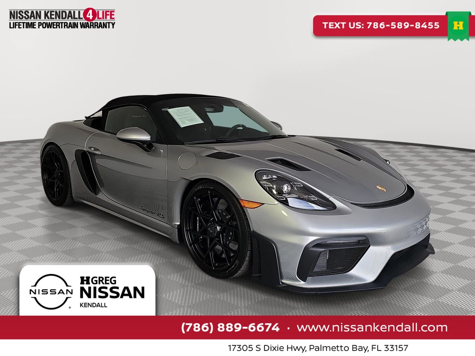 GT Silver Metallic 2025 Porsche 718 Boxster Convertible Rear-Wheel Drive 7-Speed Automatic